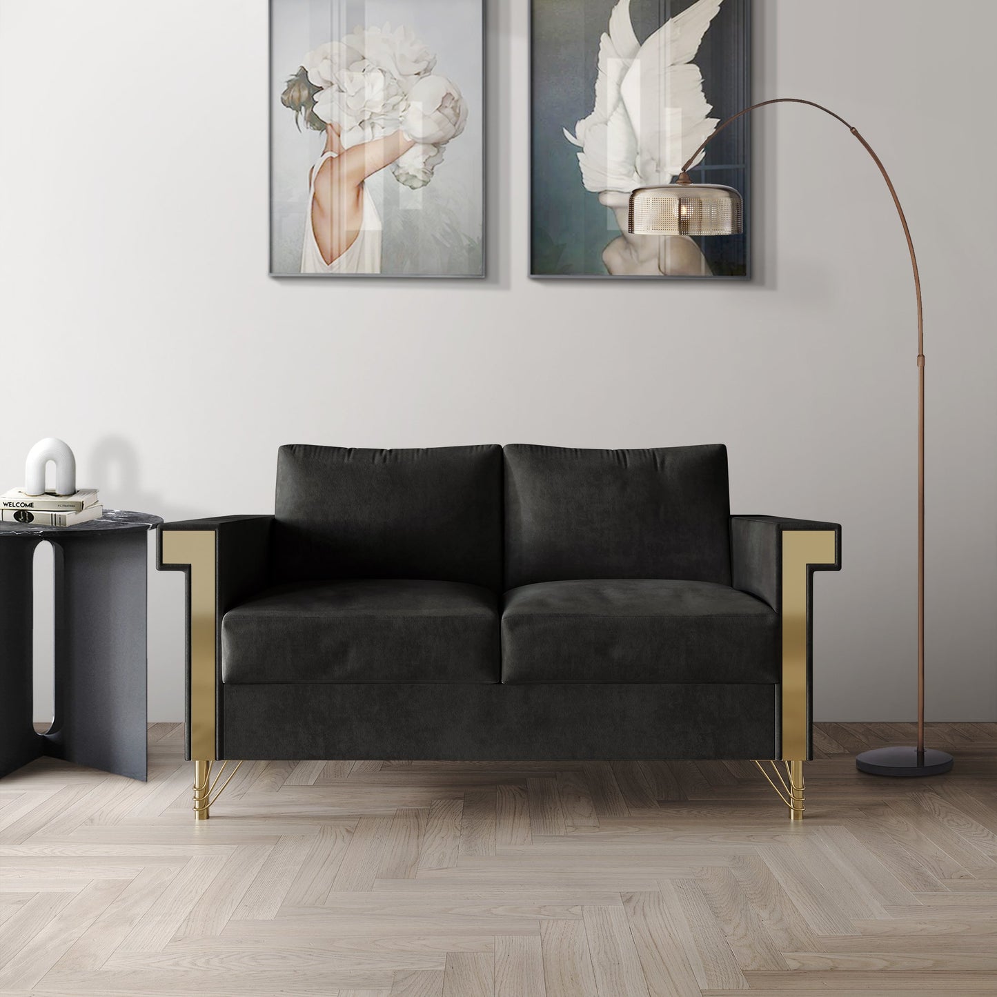 Snaresbrook Velvet Upholstered Loveseat