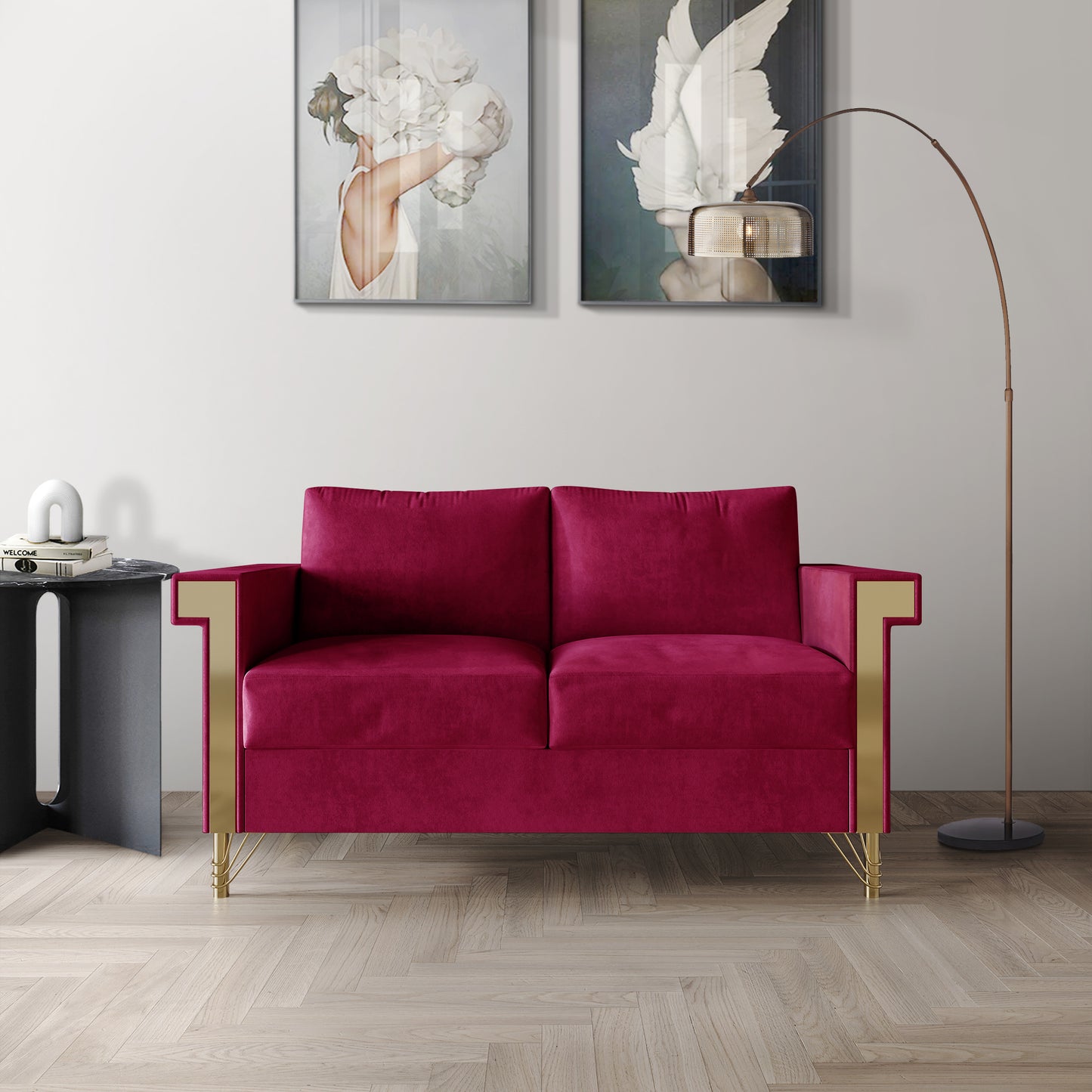 Snaresbrook Velvet Upholstered Loveseat