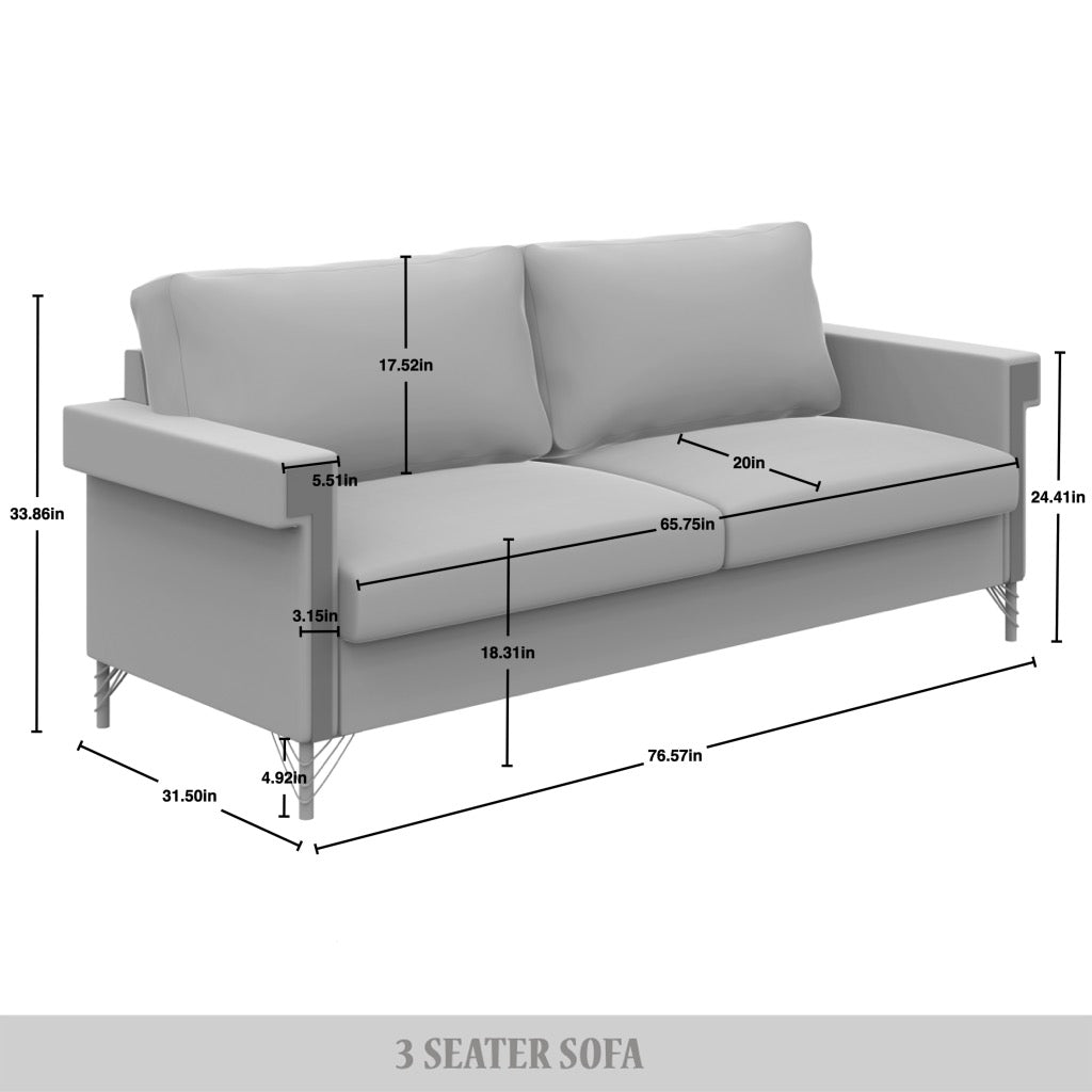 Snaresbrook Velvet Upholstered Sofa