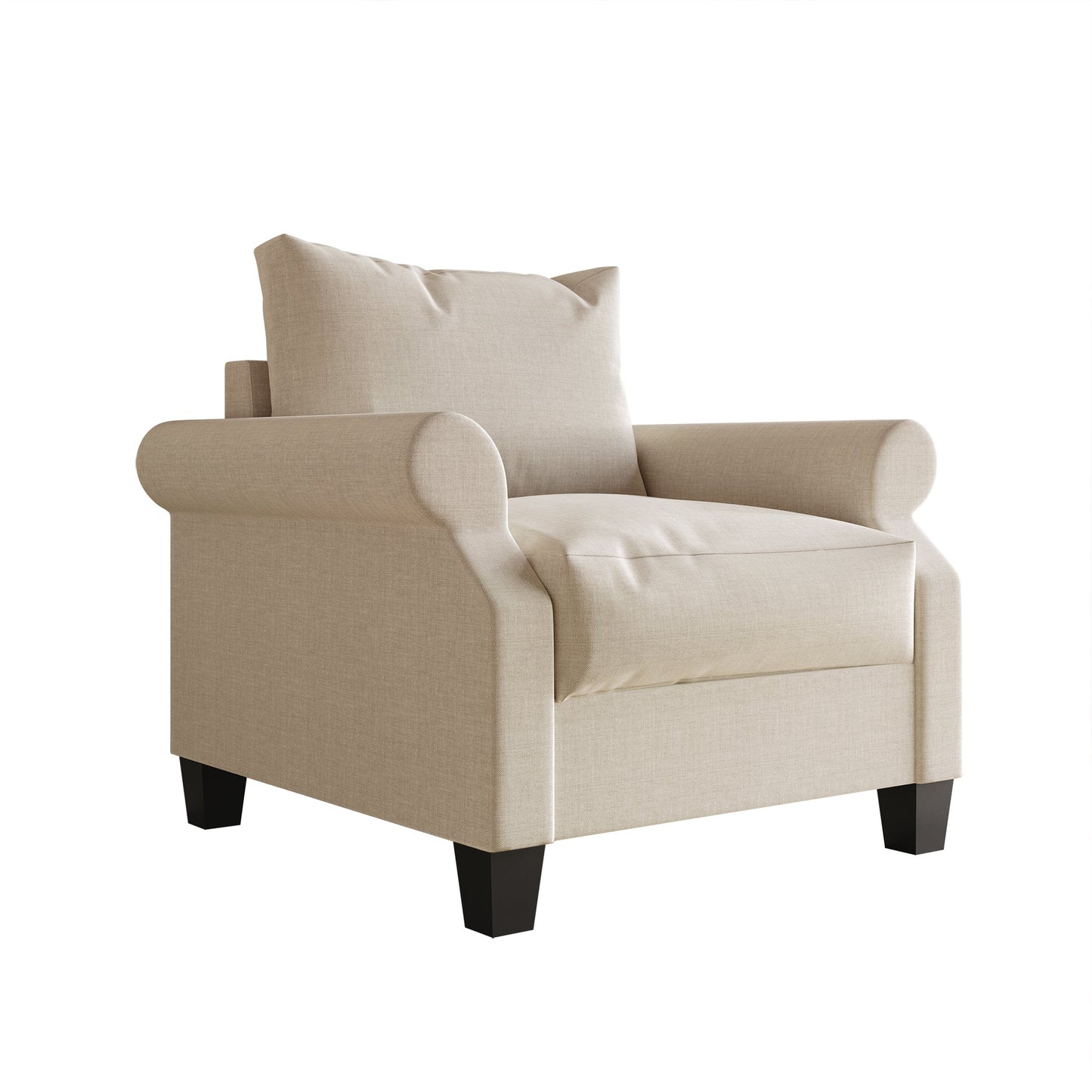 Mayner Linen Upholstered Arm Chair
