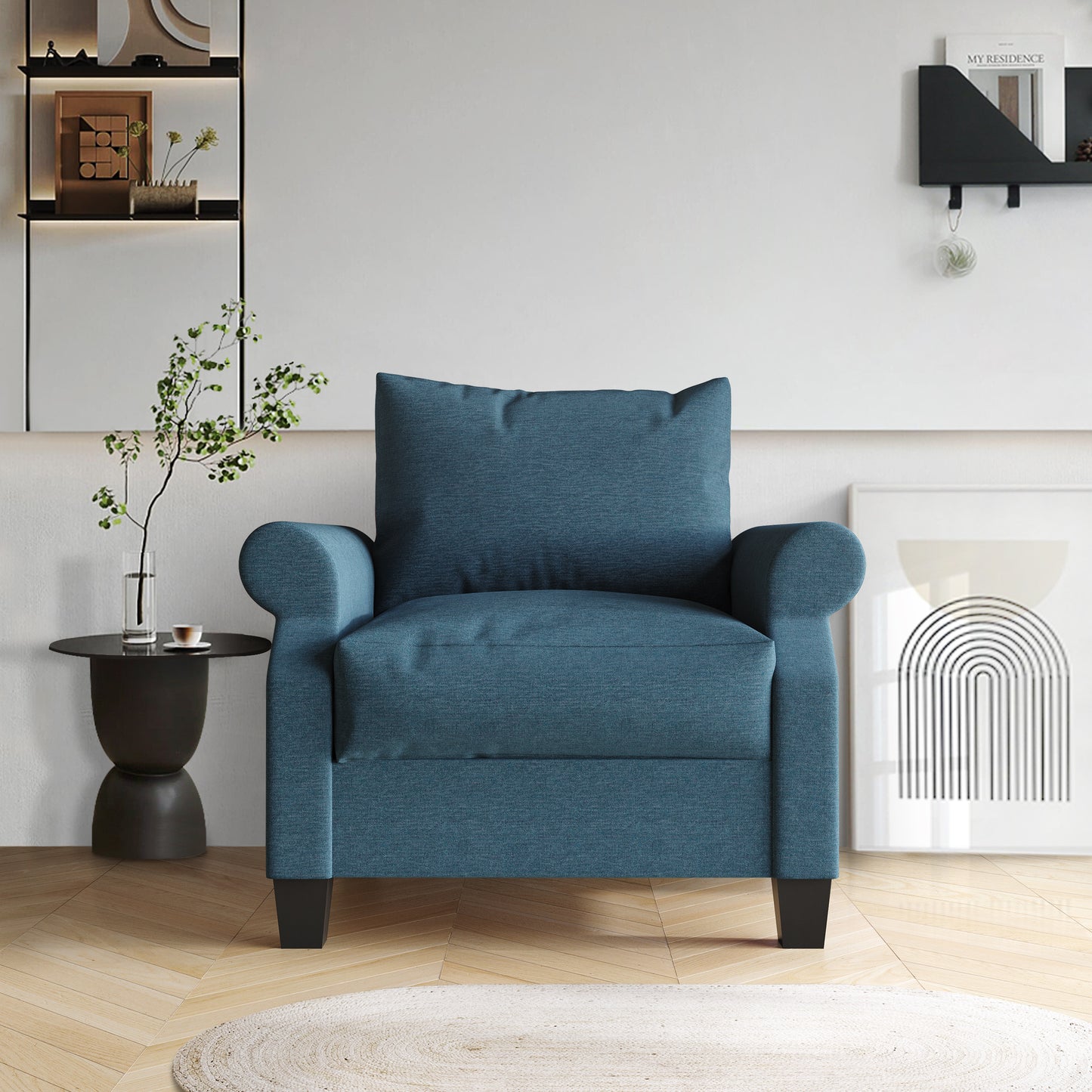 Mayner Linen Upholstered Arm Chair