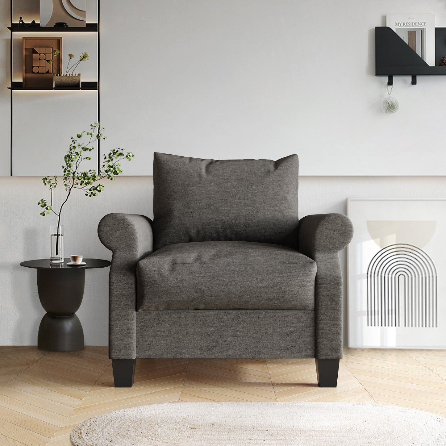 Mayner Linen Upholstered Arm Chair
