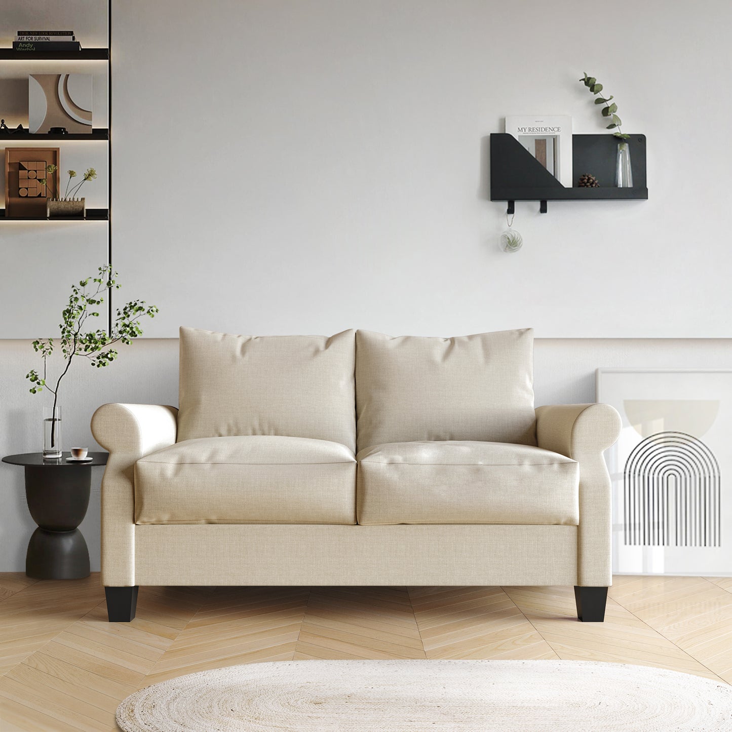 Mayner Linen Upholstered Loveseat