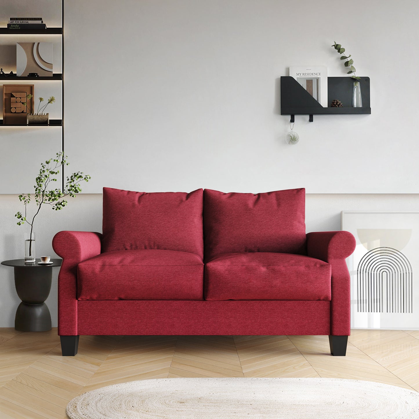 Mayner Linen Upholstered Loveseat