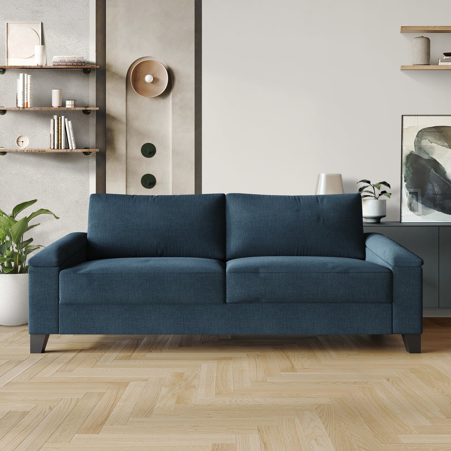 Jacqualyn Style Linen Upholstered Sofa