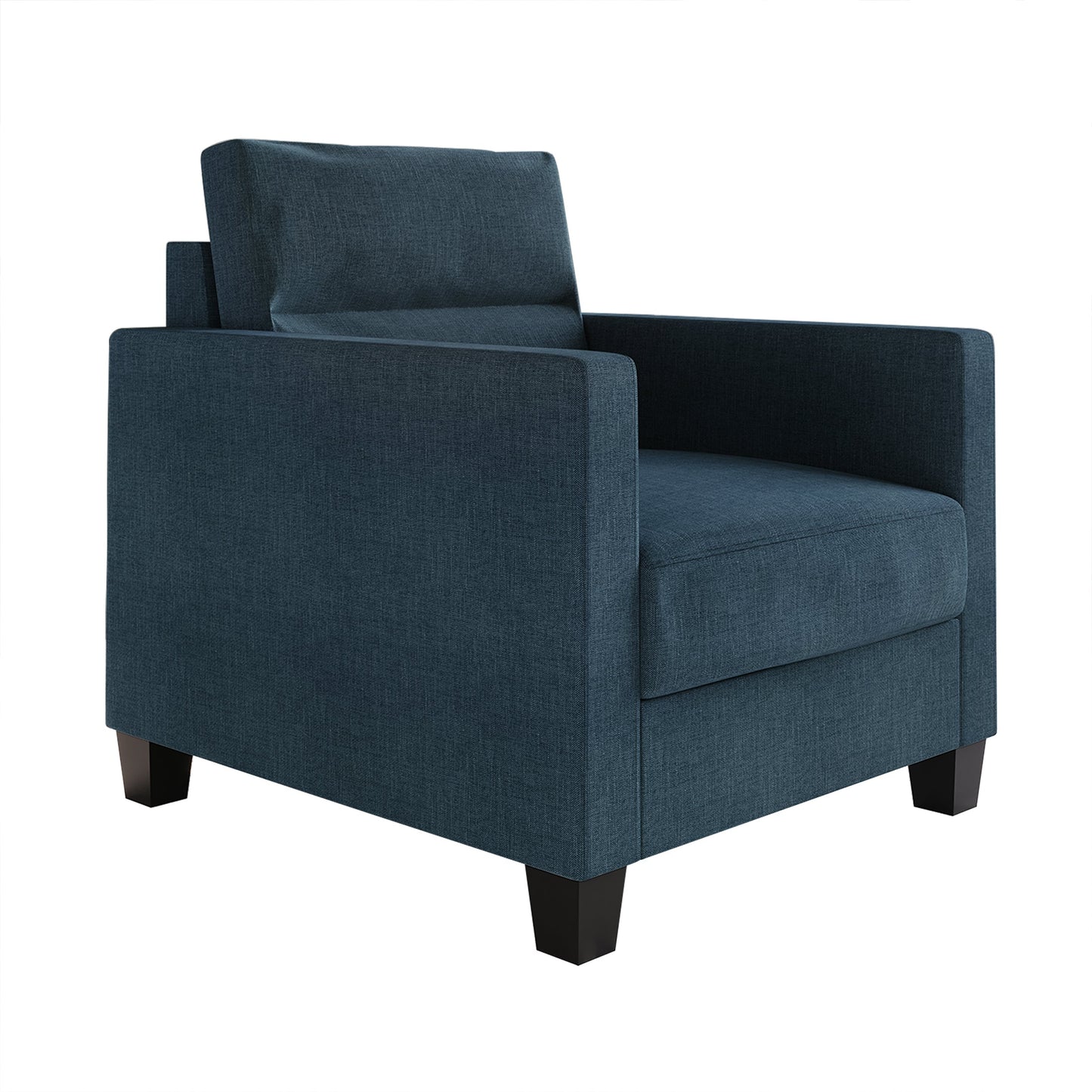 Macy Clean and Minimalist Linen Upholstered Arm Chair