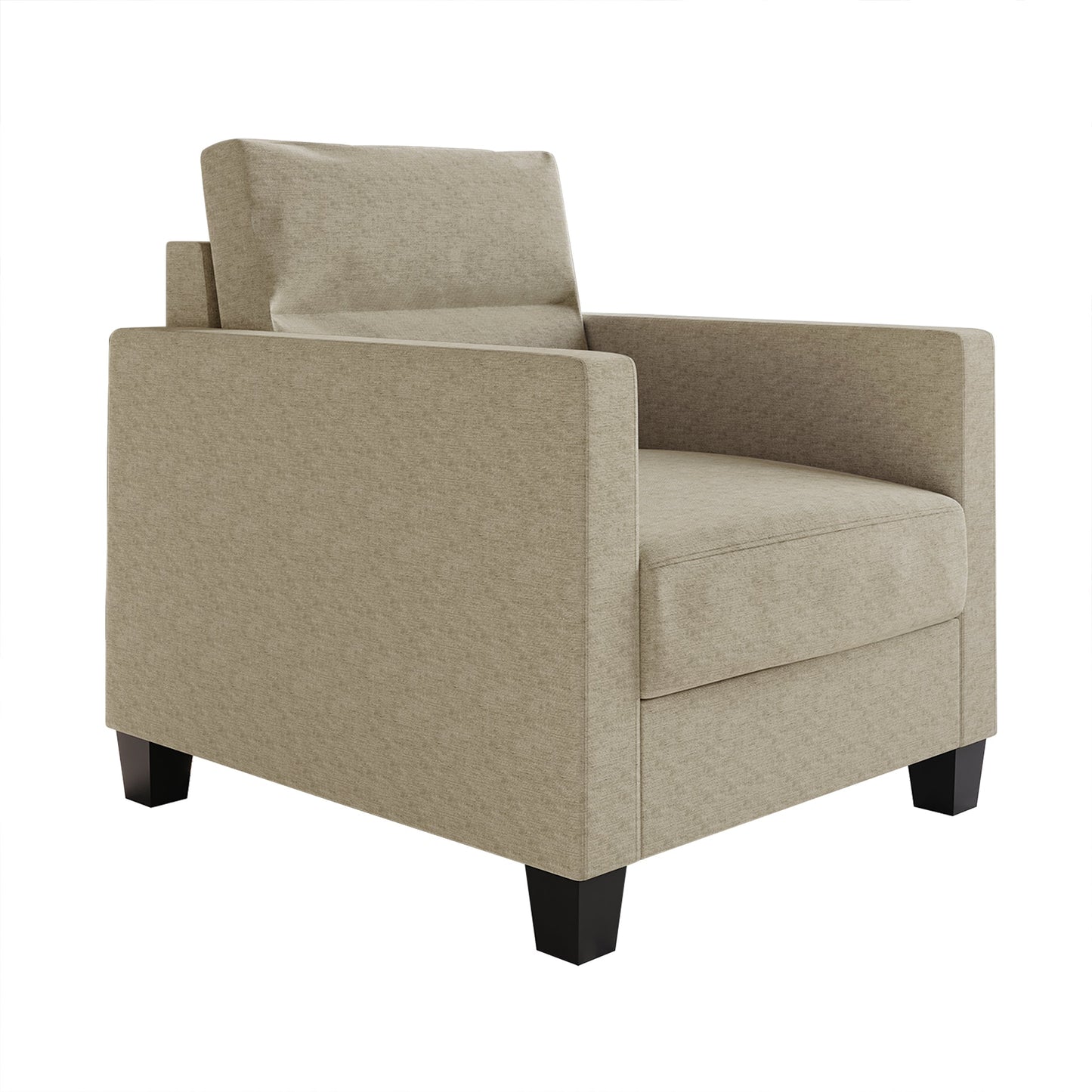 Macy Clean and Minimalist Linen Upholstered Arm Chair