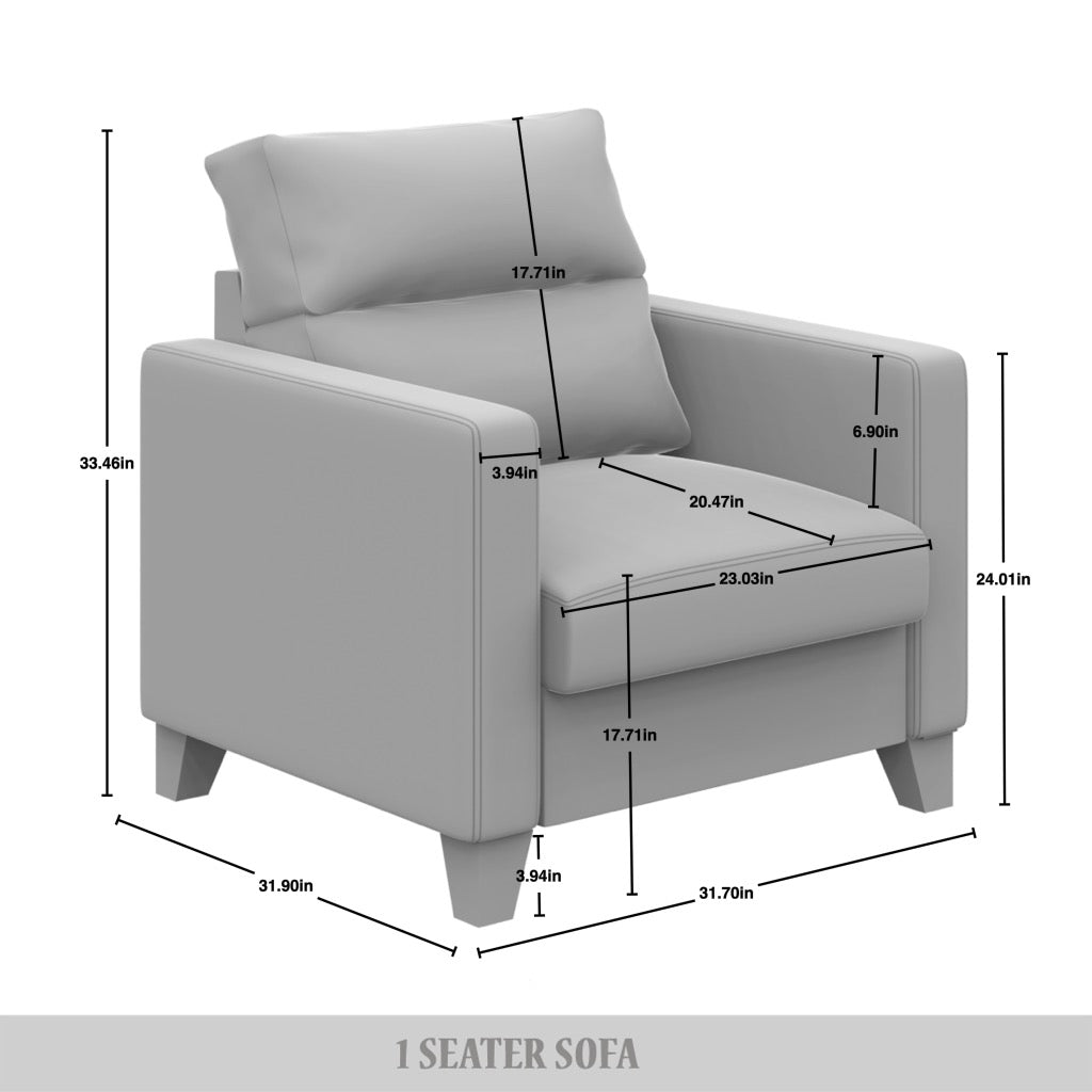 Macy Clean and Minimalist Linen Upholstered Arm Chair