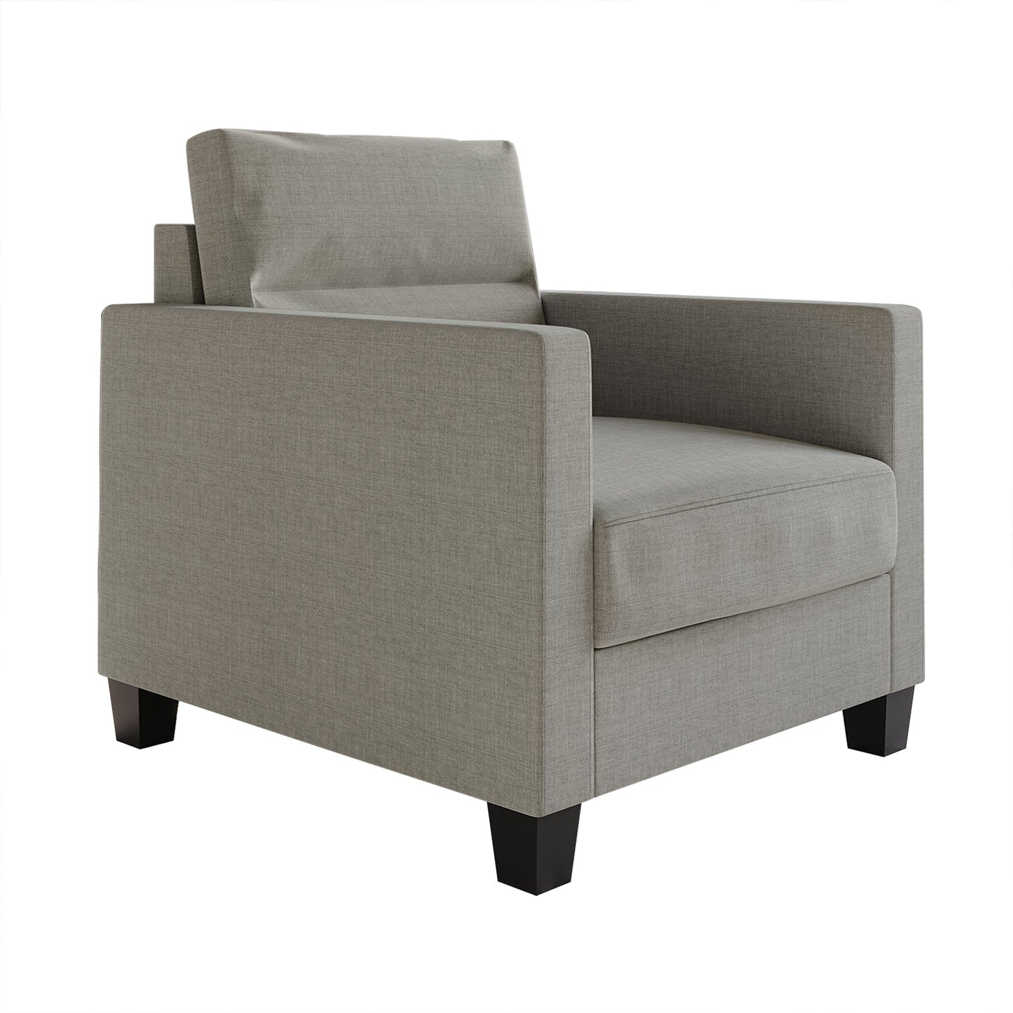 Macy Clean and Minimalist Linen Upholstered Arm Chair