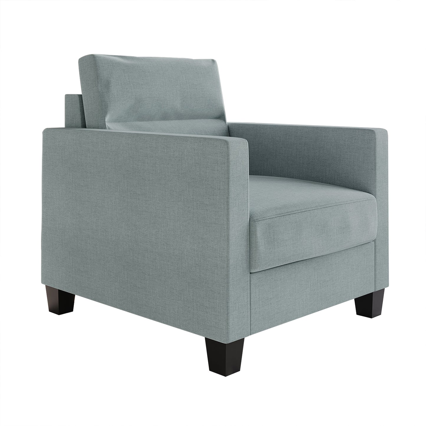 Macy Clean and Minimalist Linen Upholstered Arm Chair