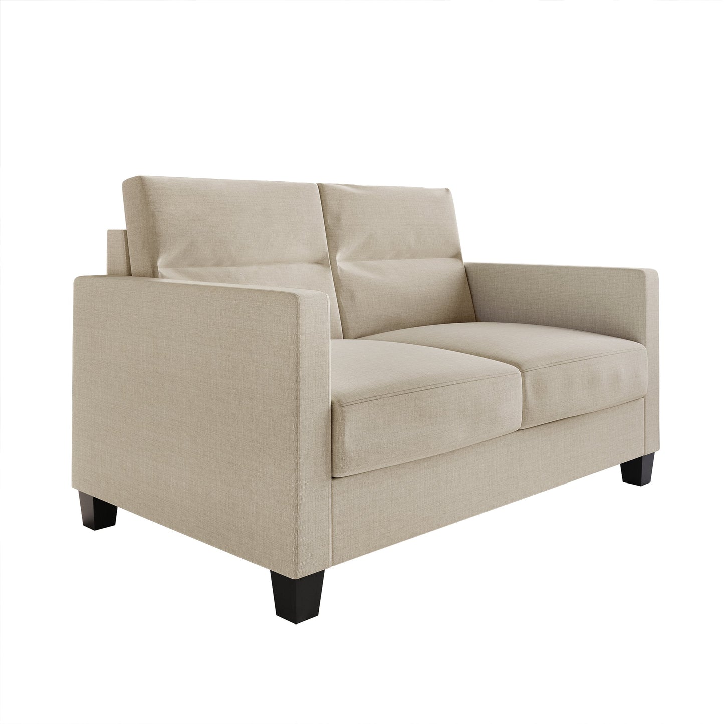 Macy Clean and Minimalist Linen Upholstered Loveseat