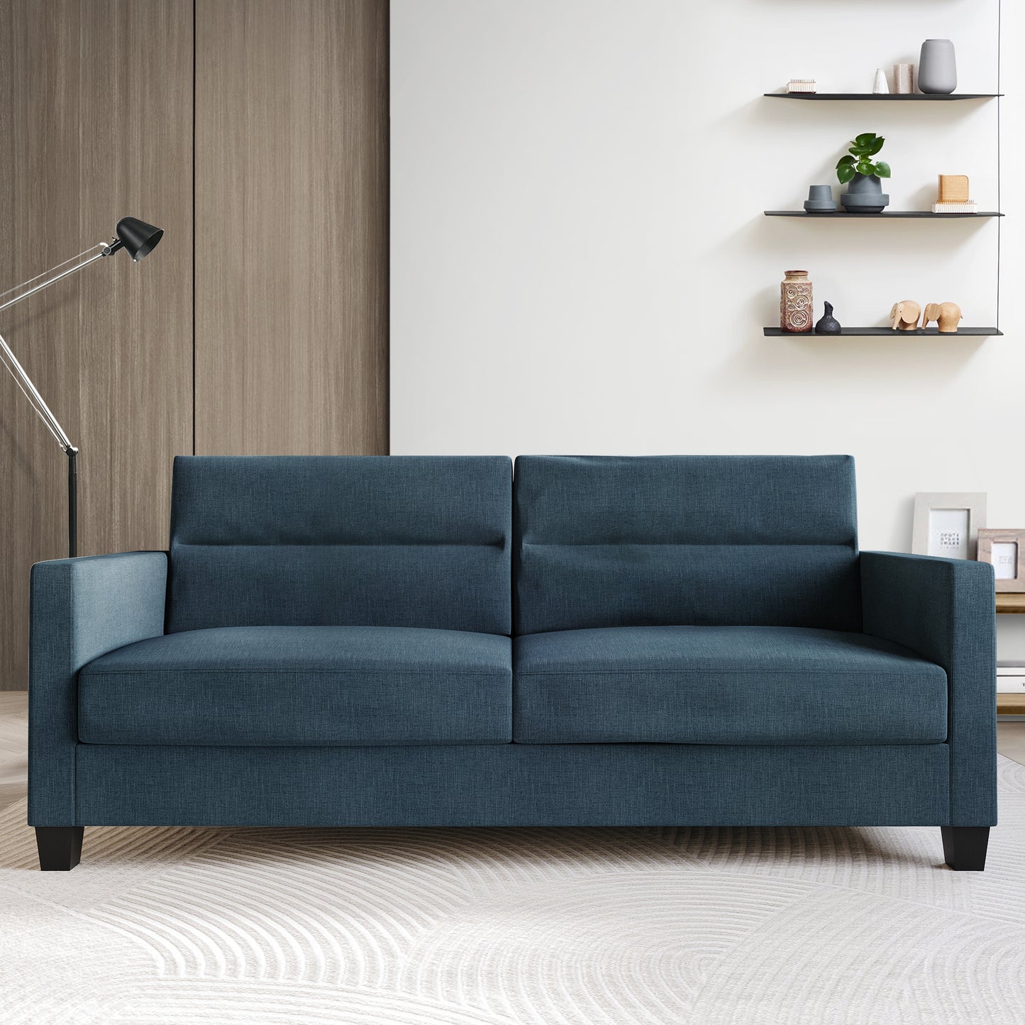 Macy Clean and Minimalist Linen Upholstered Sofa