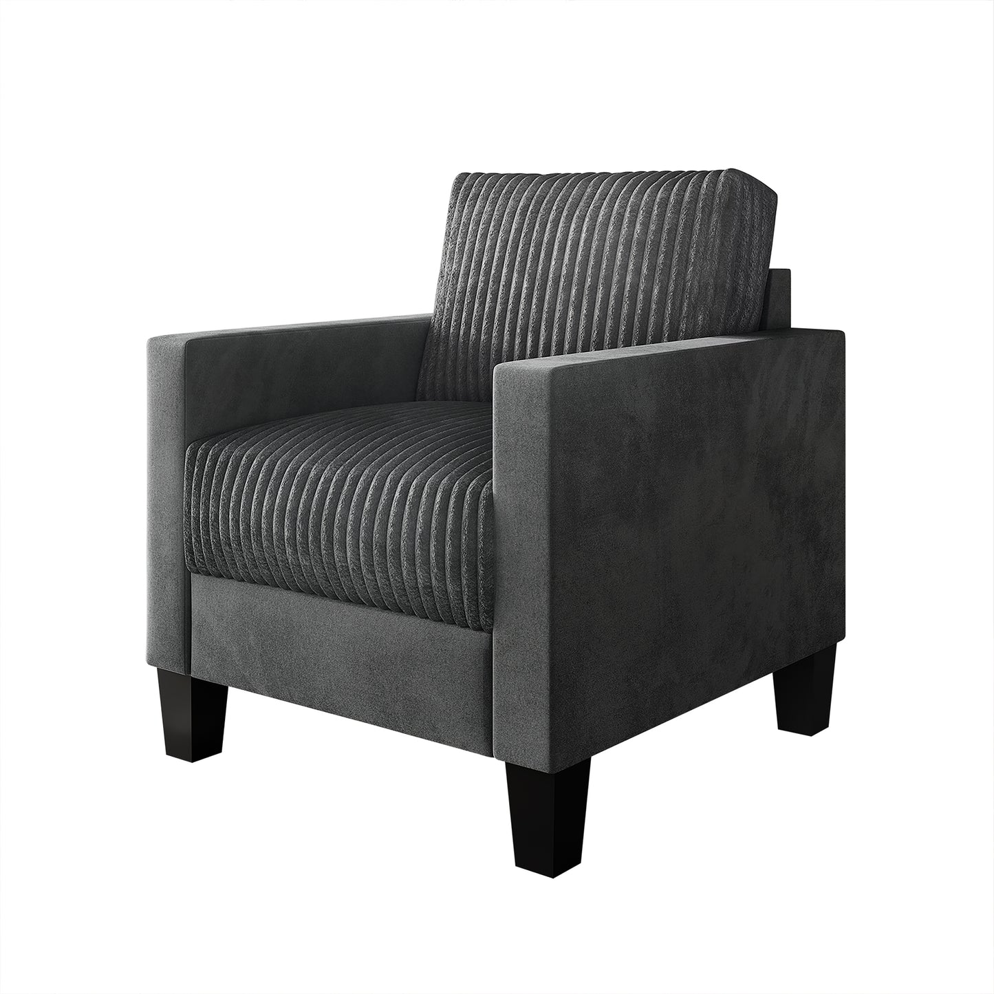 Shadybrook Mid-Century Modern Velvet Upholstered Arm Chair