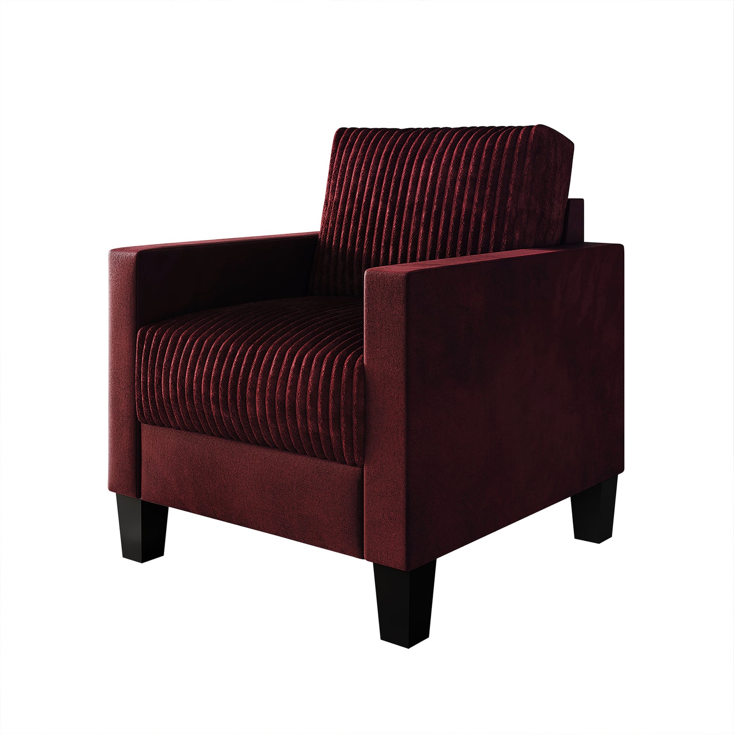 Shadybrook Mid-Century Modern Velvet Upholstered Arm Chair