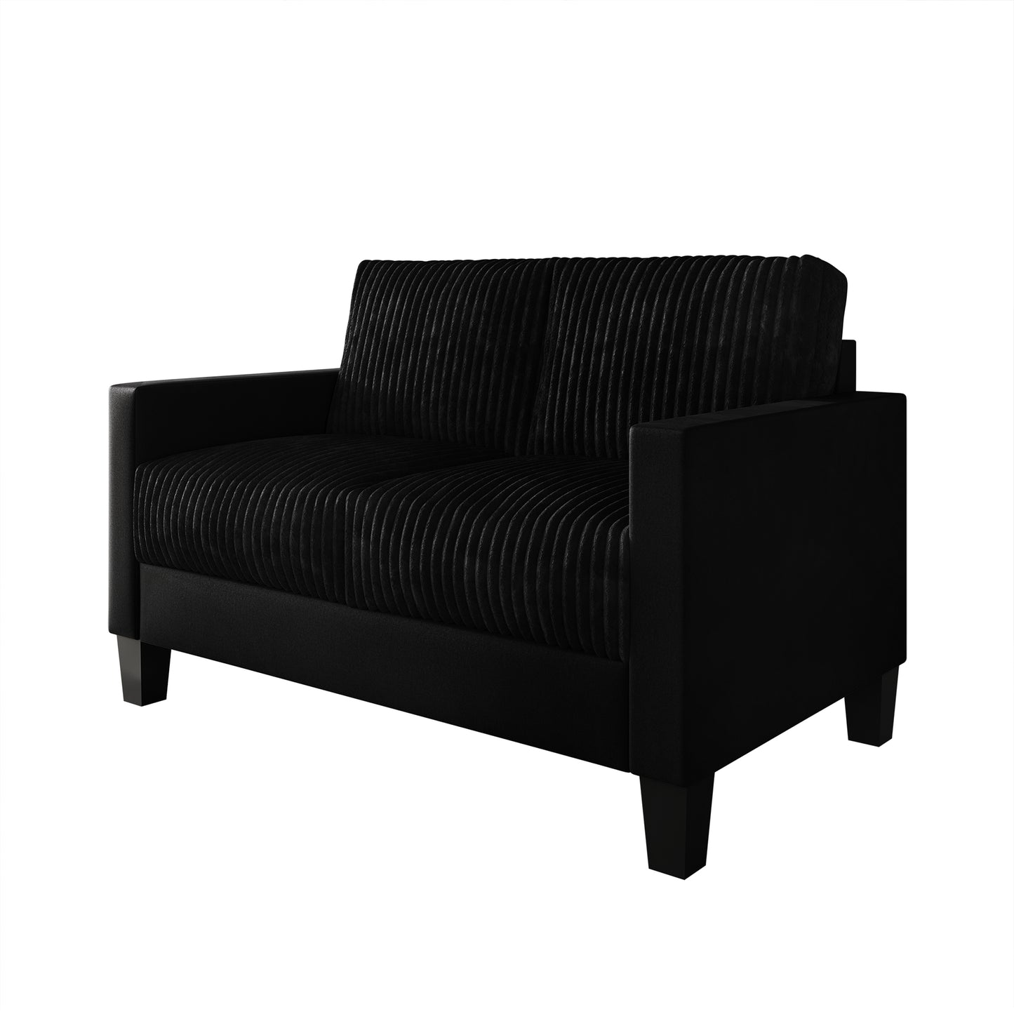 Shadybrook Mid-Century Modern Velvet Upholstered Loveseat
