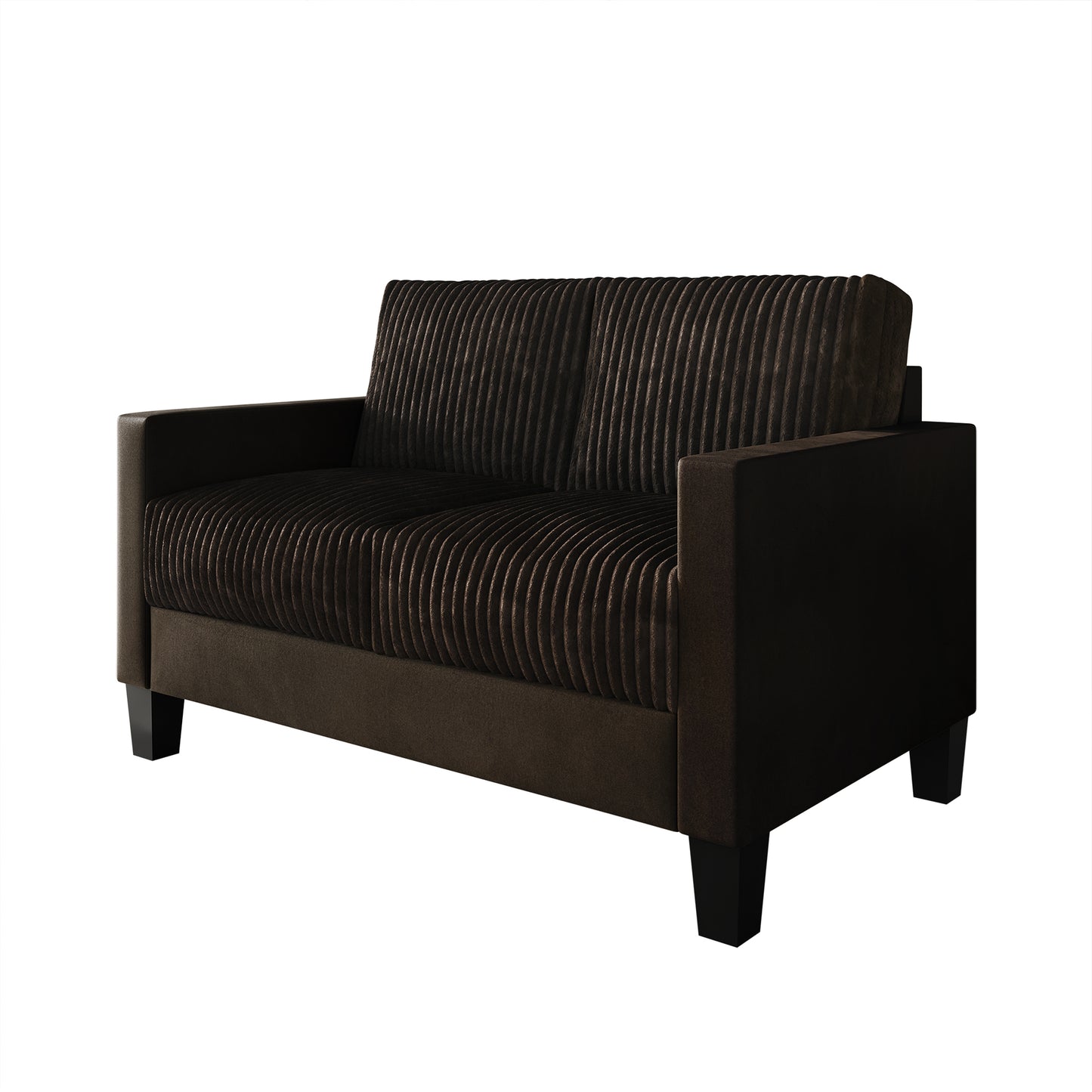 Shadybrook Mid-Century Modern Velvet Upholstered Loveseat