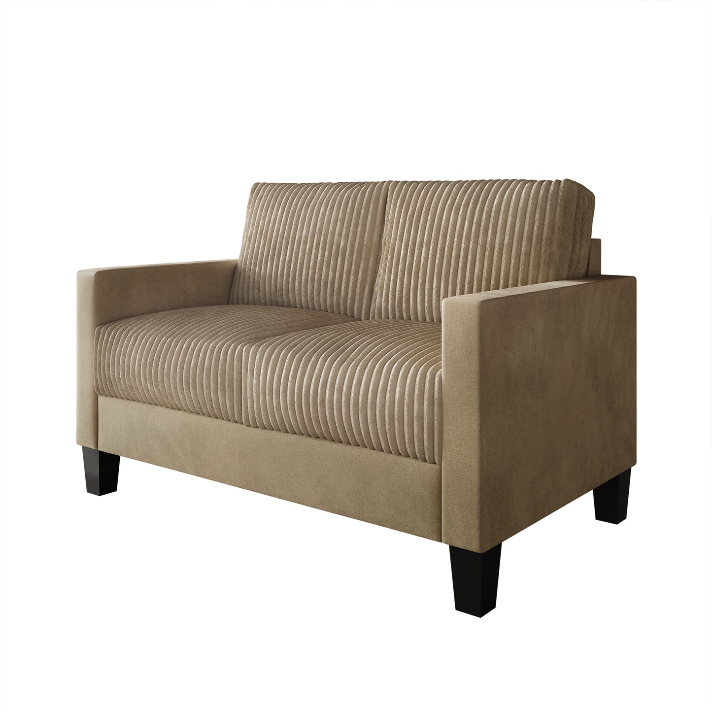 Shadybrook Mid-Century Modern Velvet Upholstered Loveseat