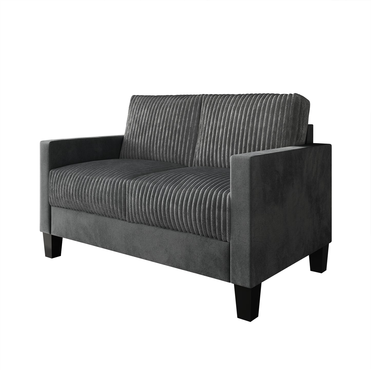 Shadybrook Mid-Century Modern Velvet Upholstered Loveseat