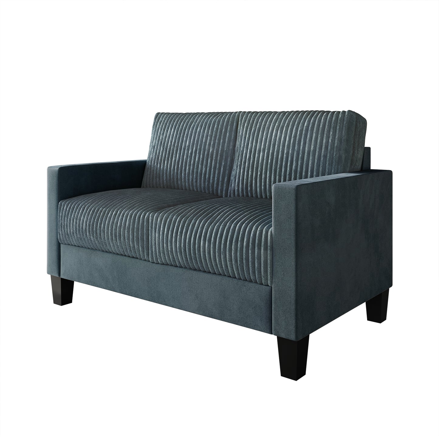 Shadybrook Mid-Century Modern Velvet Upholstered Loveseat
