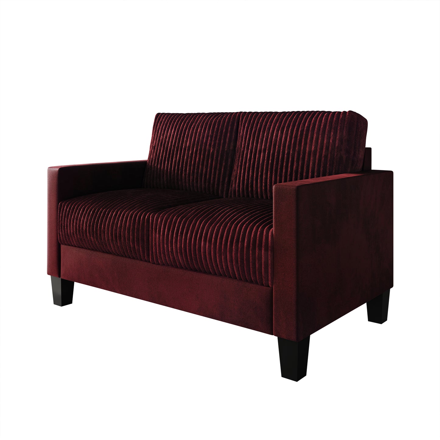Shadybrook Mid-Century Modern Velvet Upholstered Loveseat