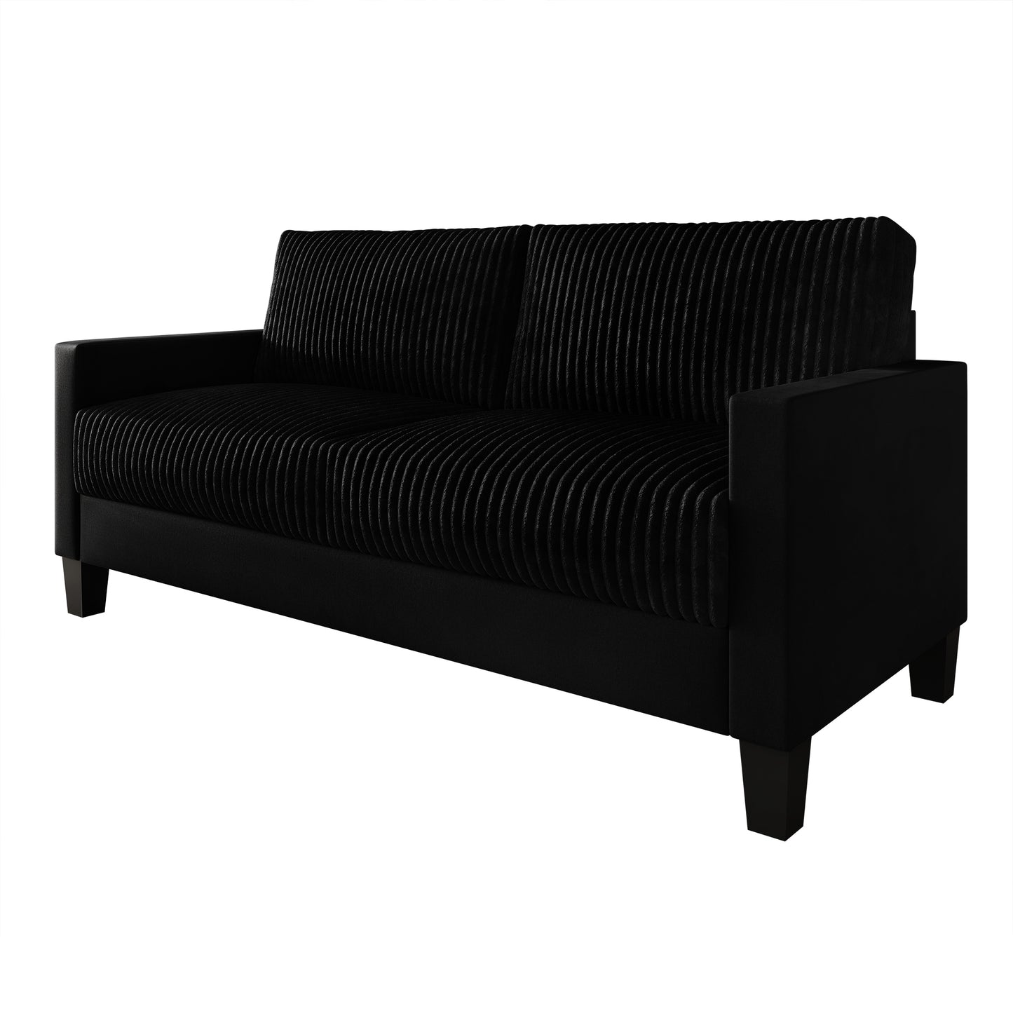 Shadybrook Mid-Century Modern Velvet Upholstered Sofa