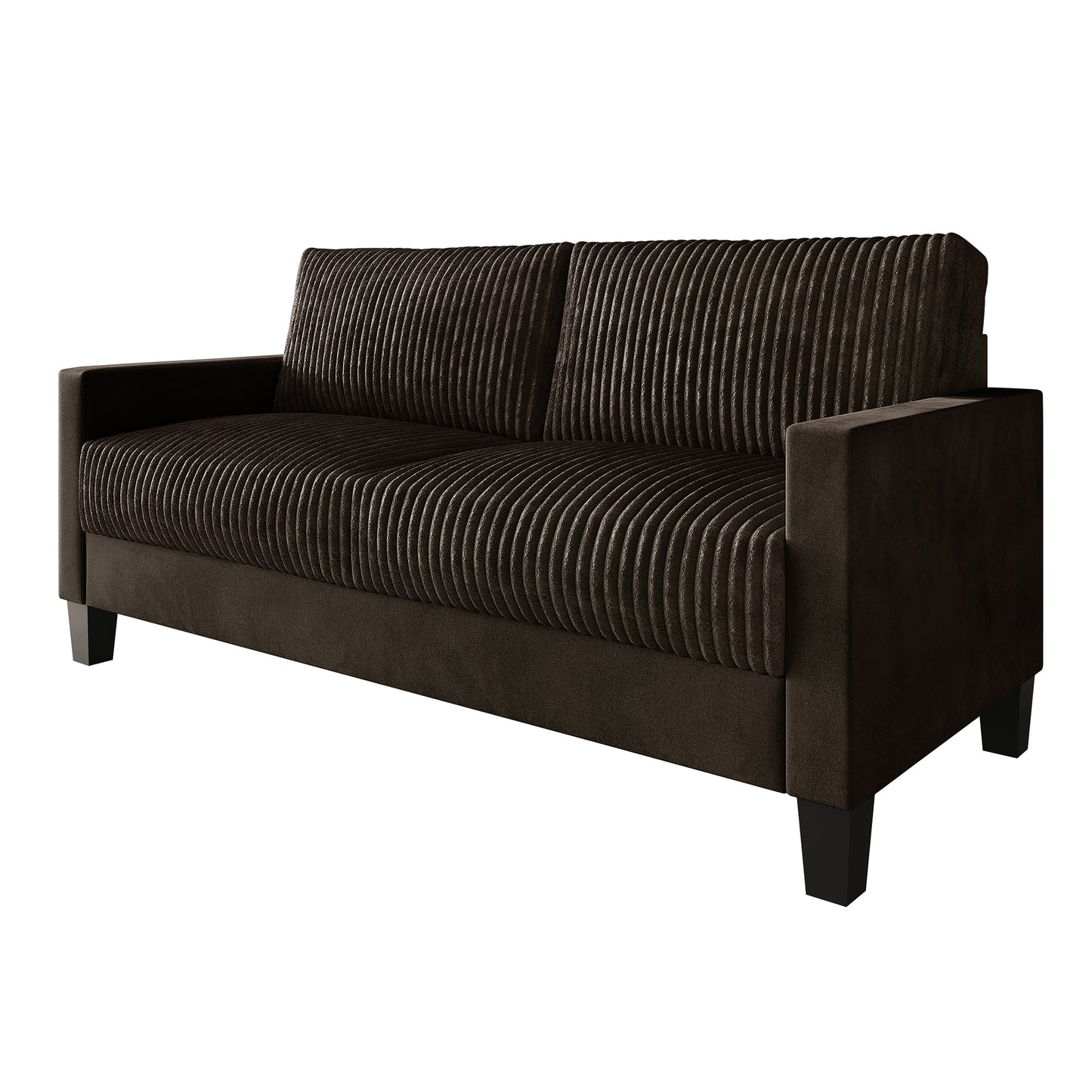 Shadybrook Mid-Century Modern Velvet Upholstered Sofa