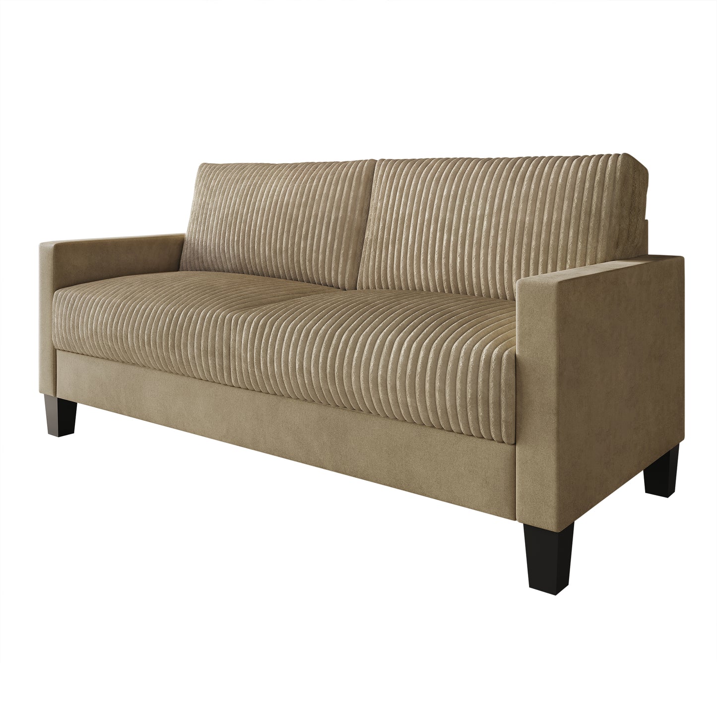 Shadybrook Mid-Century Modern Velvet Upholstered Sofa