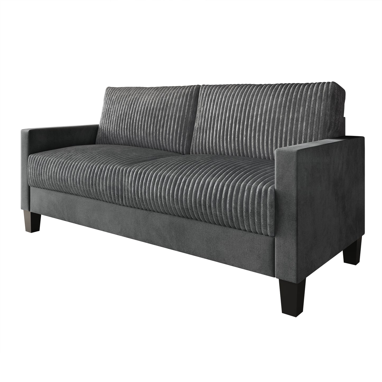 Shadybrook Mid-Century Modern Velvet Upholstered Sofa