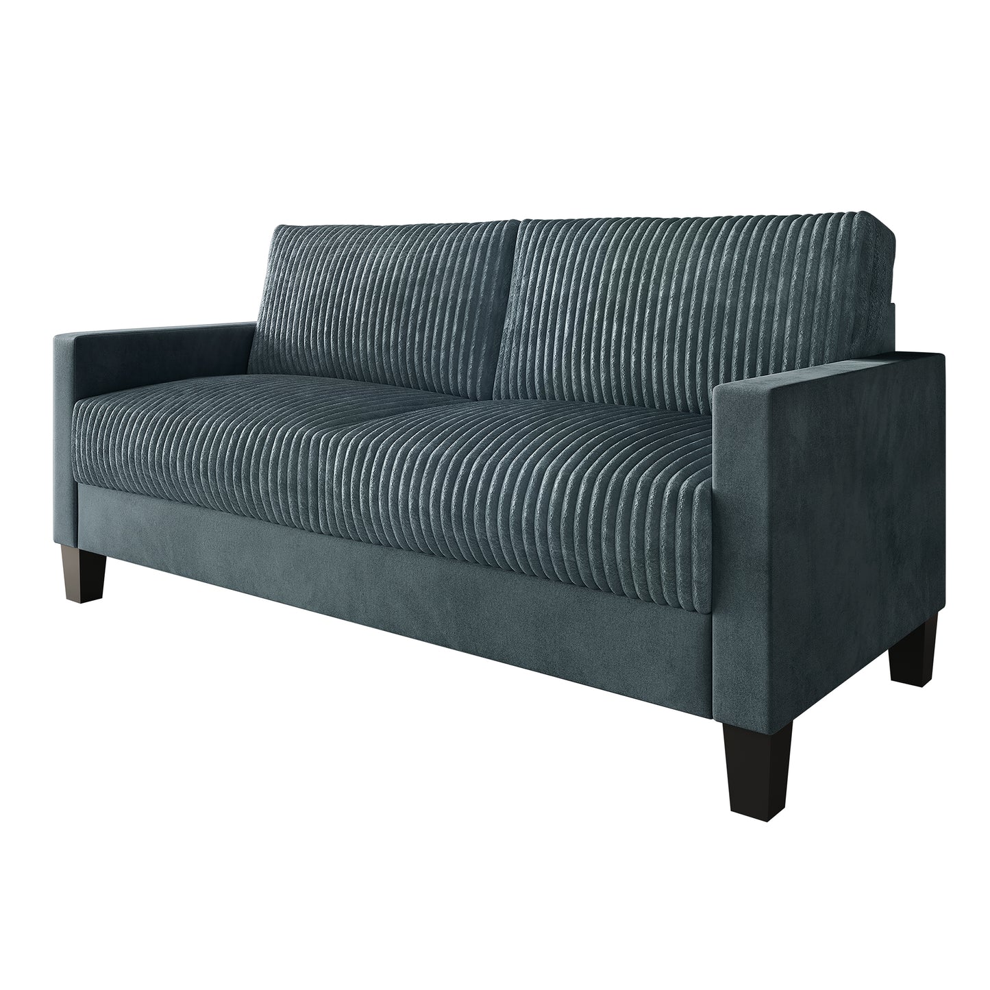 Shadybrook Mid-Century Modern Velvet Upholstered Sofa