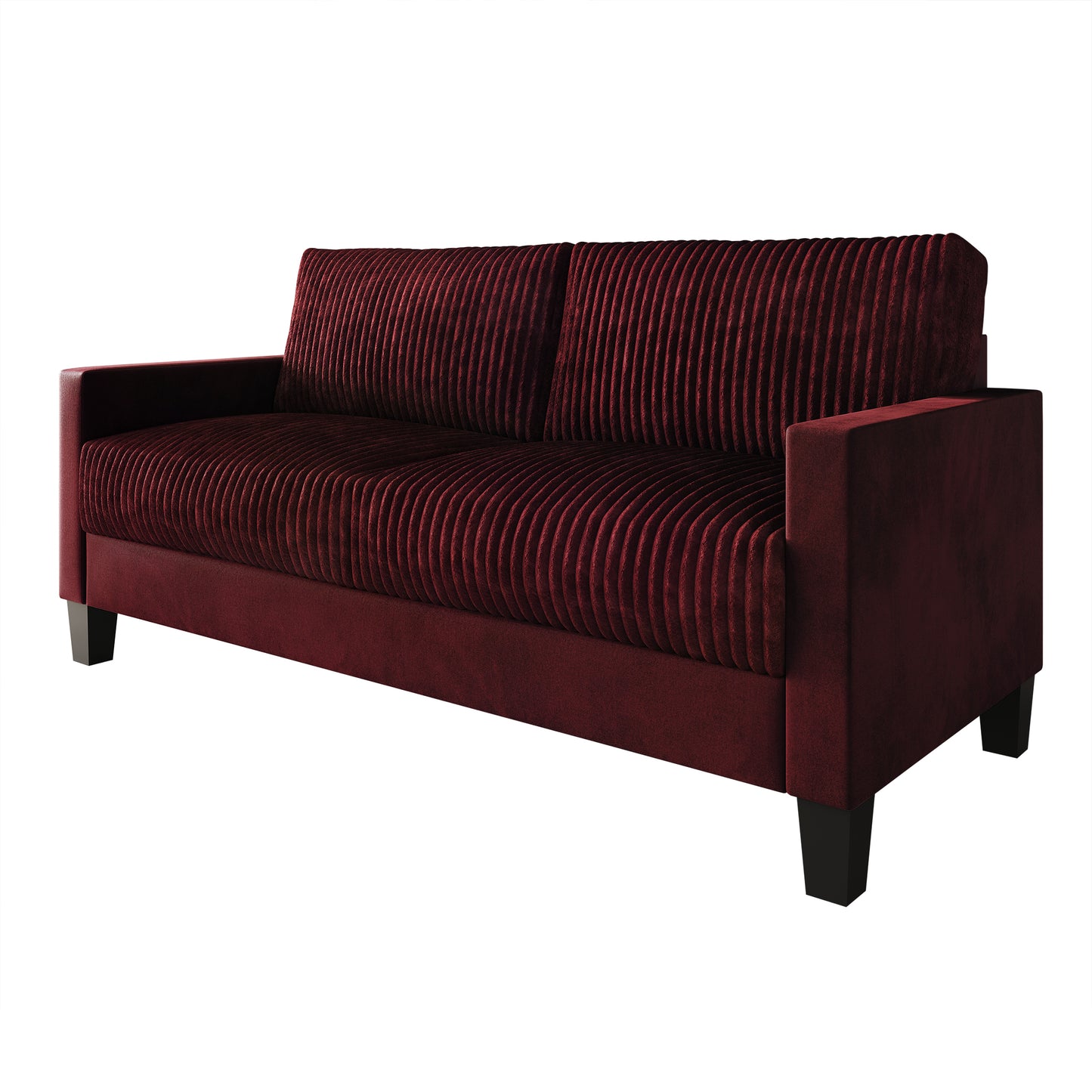 Shadybrook Mid-Century Modern Velvet Upholstered Sofa
