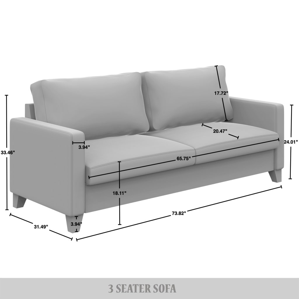 Shadybrook Mid-Century Modern Velvet Upholstered Sofa