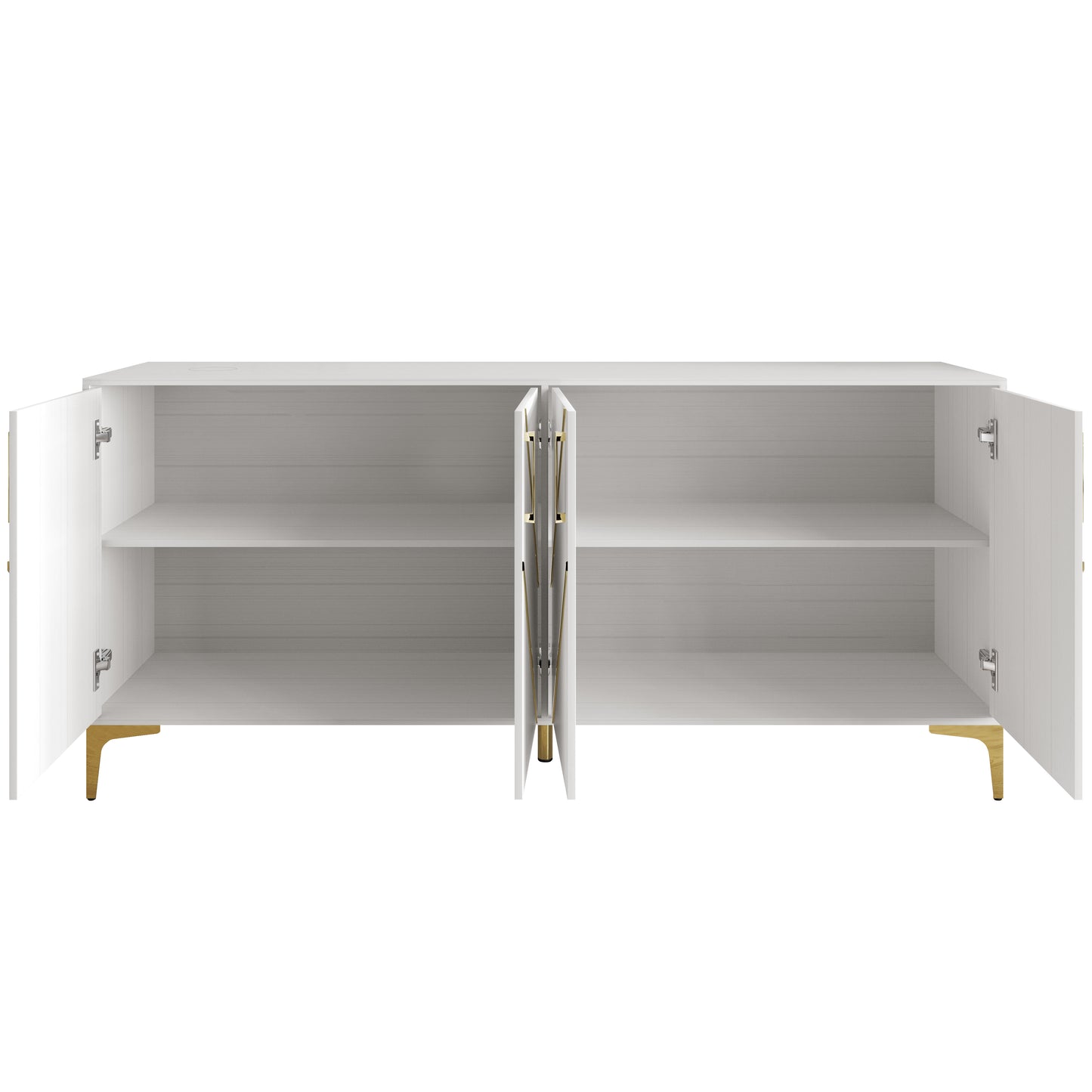 Sophisty Buffet Cabinet with Gold Trim