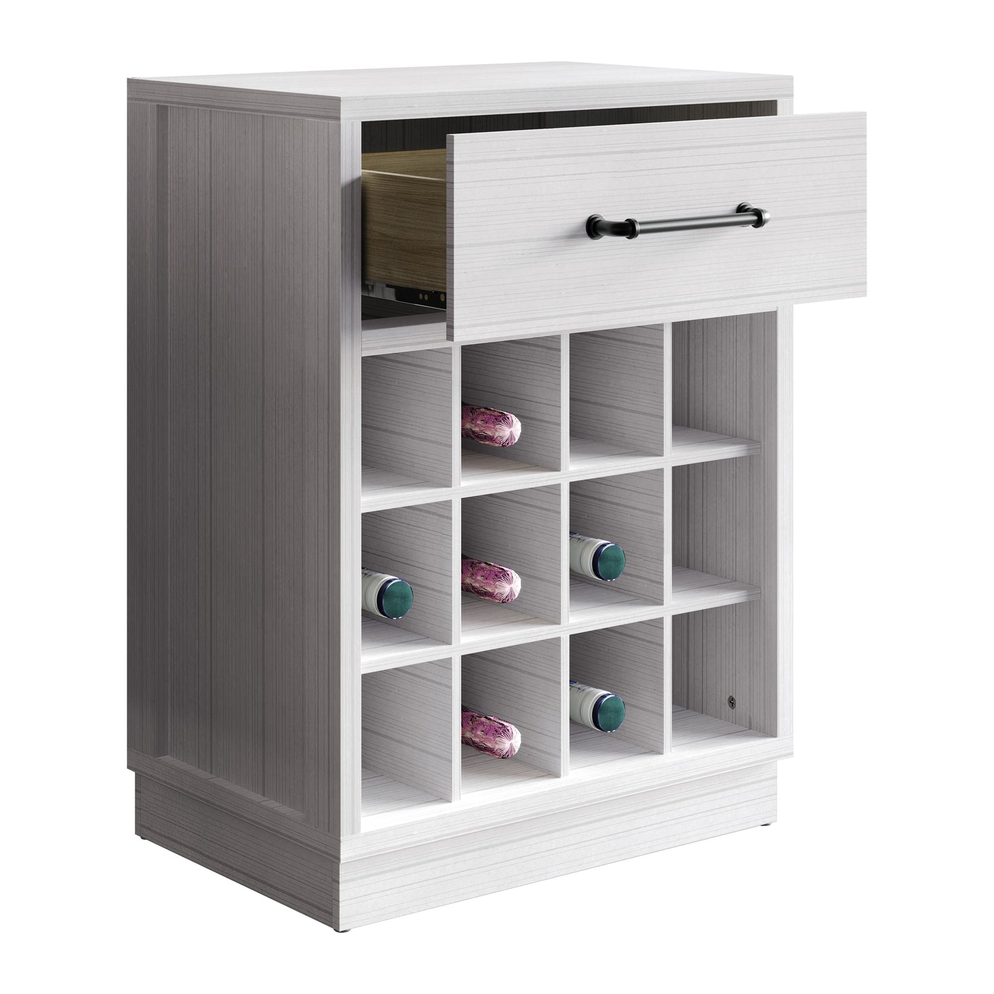 Corvella Modern Wooden Wine Storage Cabinet with 4x3 Bottle Rack