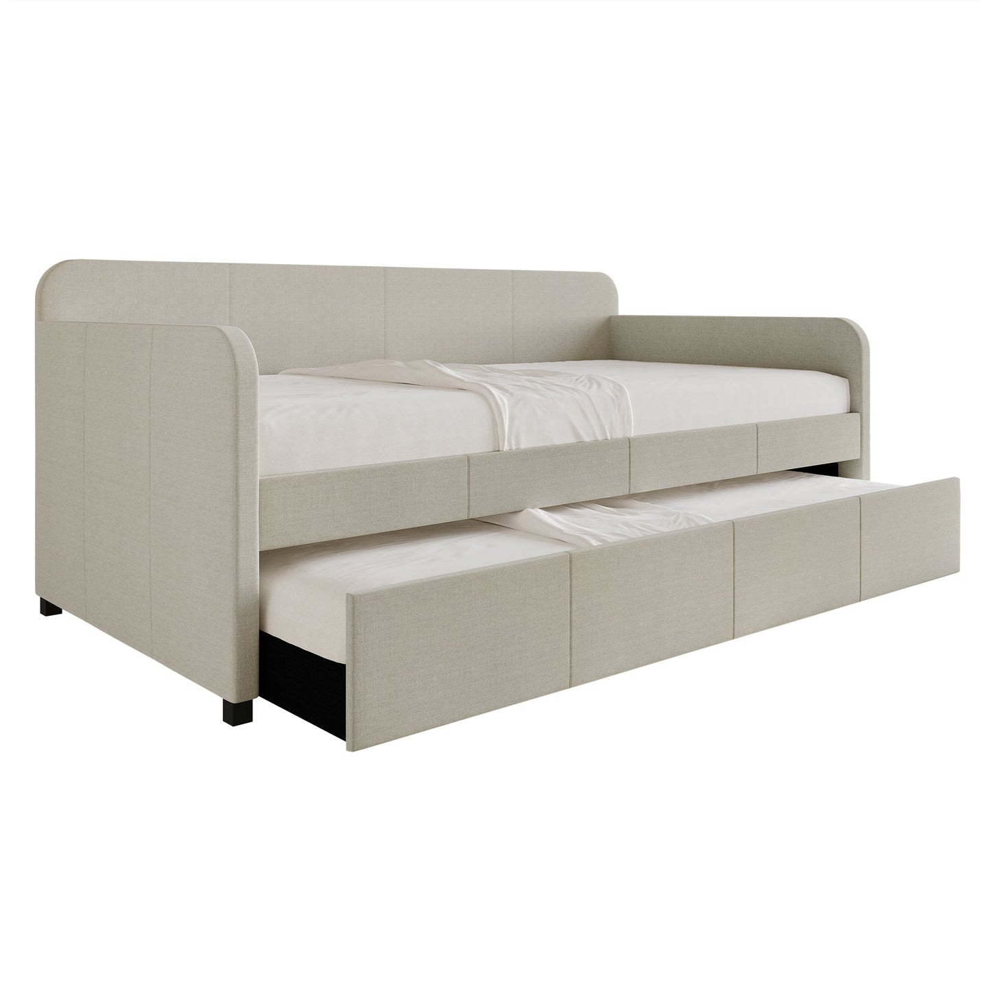 Fusaye Twin Size Upholstered Daybed With Trundle