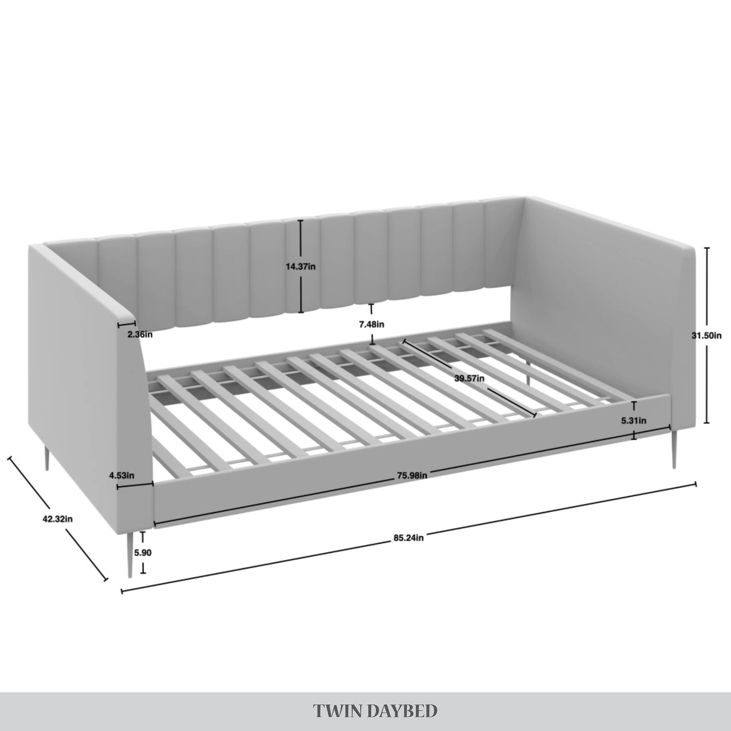 Yimi Twin Size Upholstered Daybed
