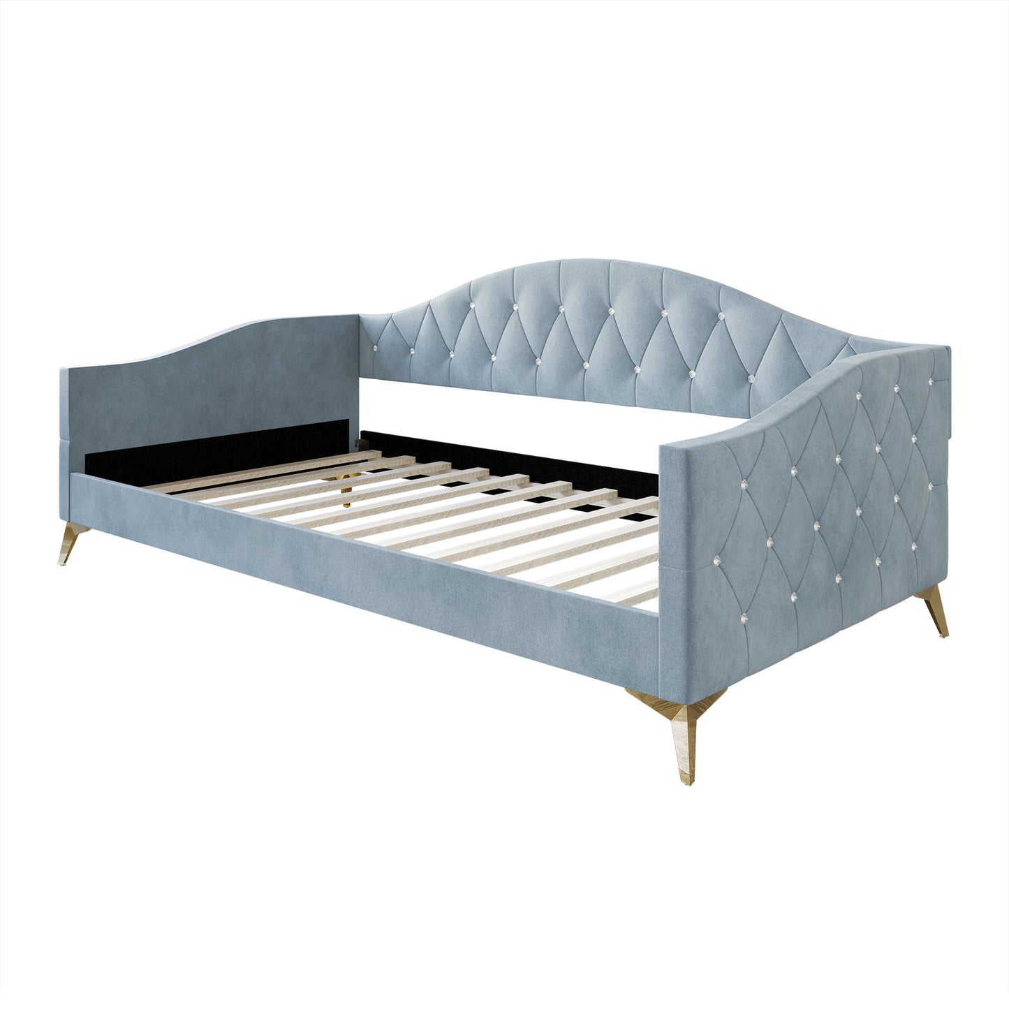 Hurain Crystal Button-Tufted Twin Size Upholstered Daybed