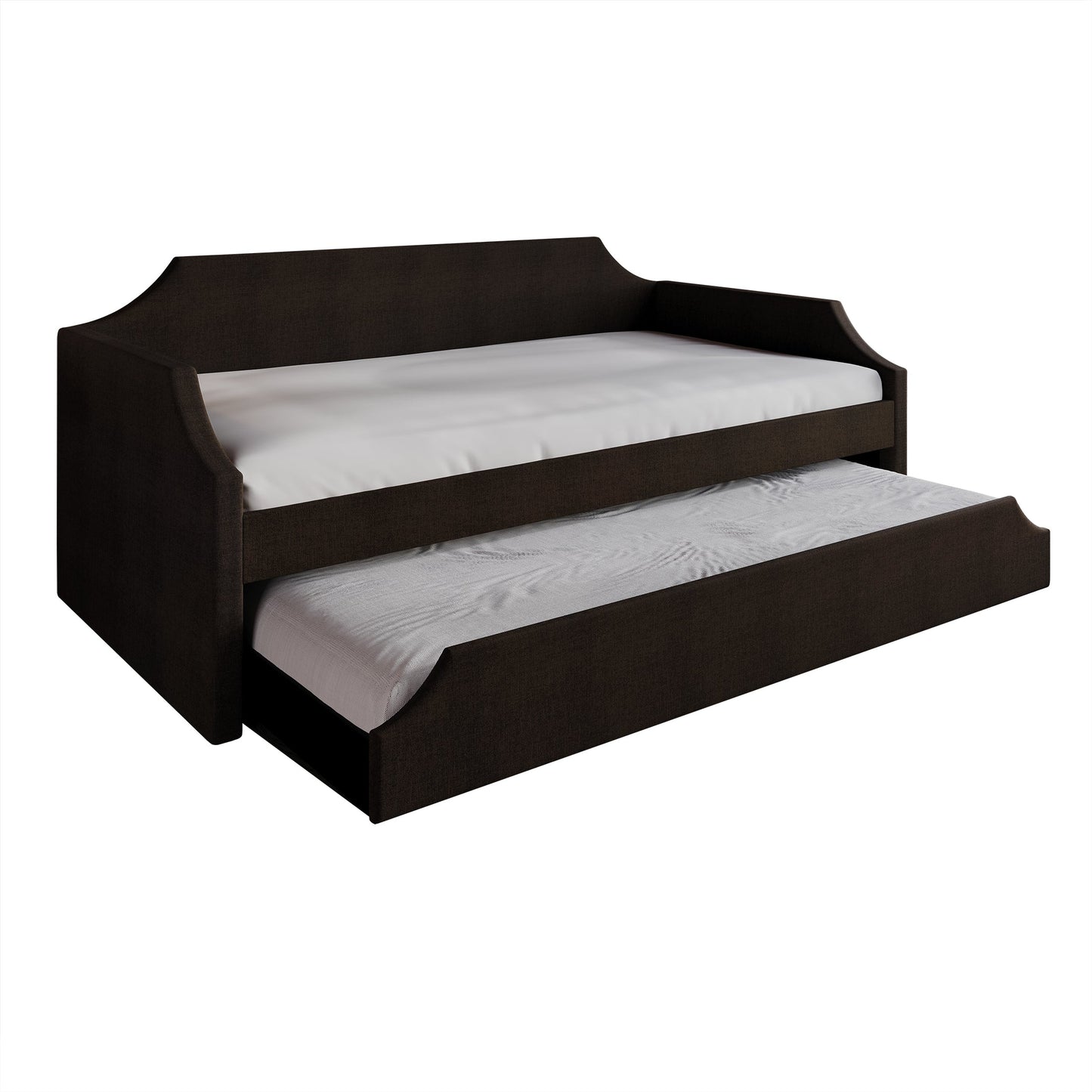 Pauleth Linen Upholstered Twin Size Daybed with Trundle