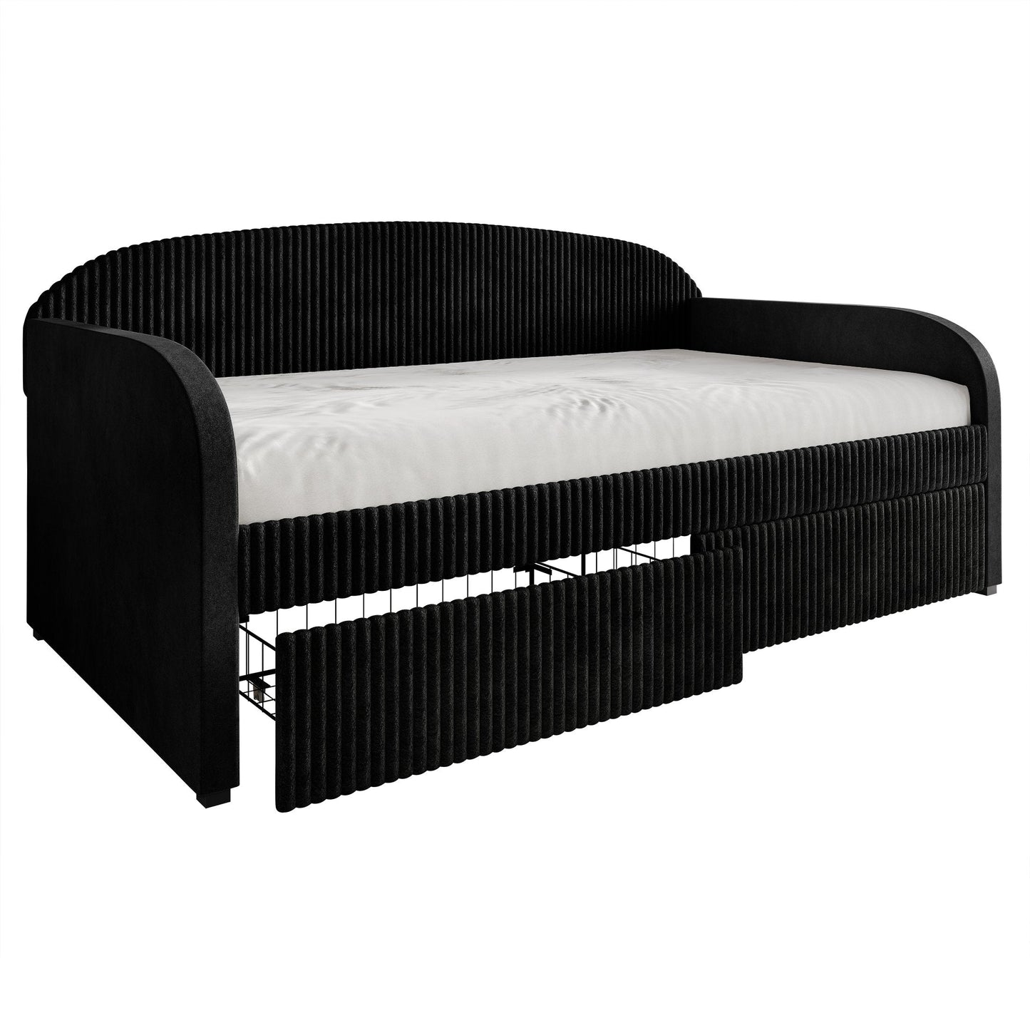 Kewell Corduroy Modern Velvet Twin Daybed