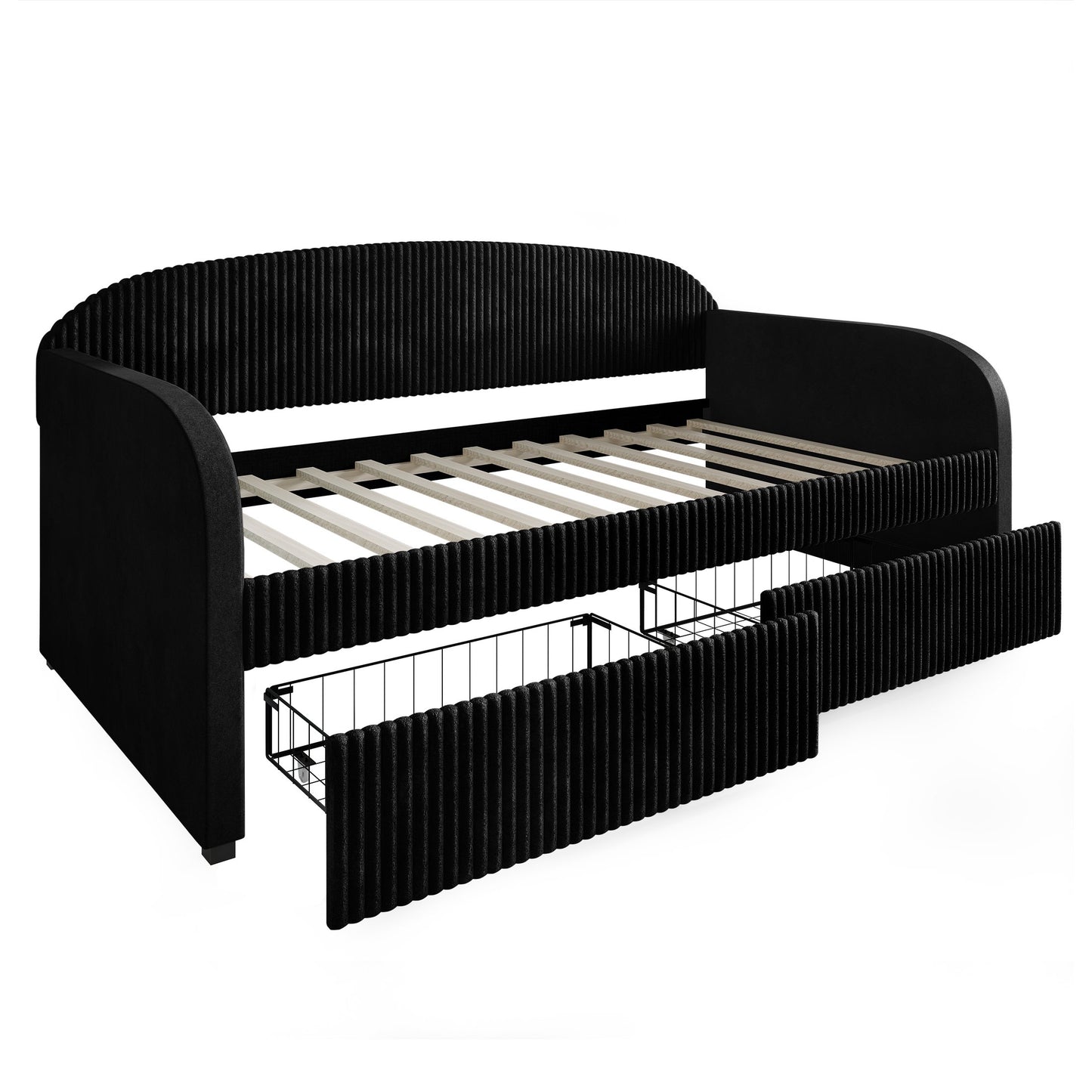 Kewell Corduroy Modern Velvet Twin Daybed