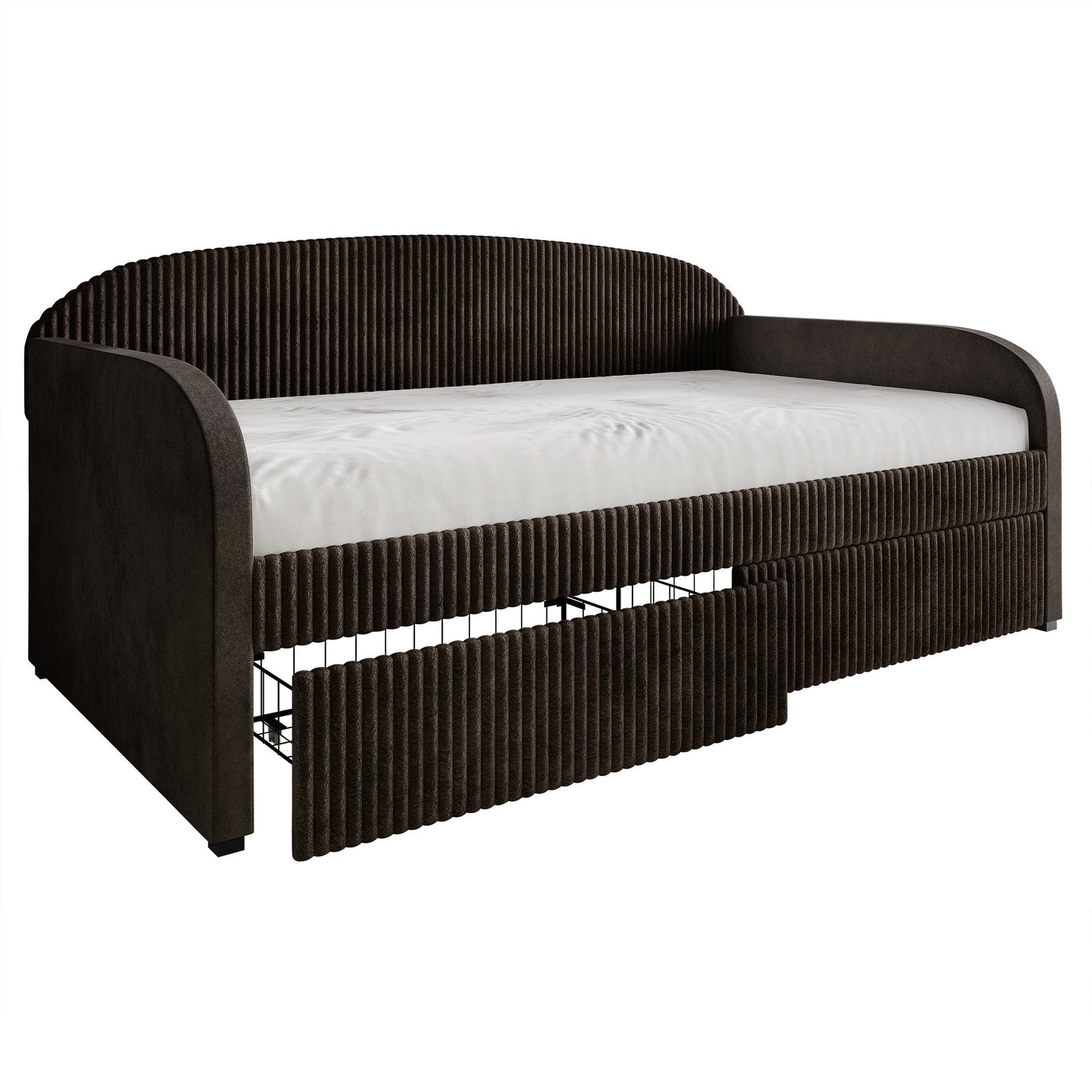 Kewell Corduroy Modern Velvet Twin Daybed