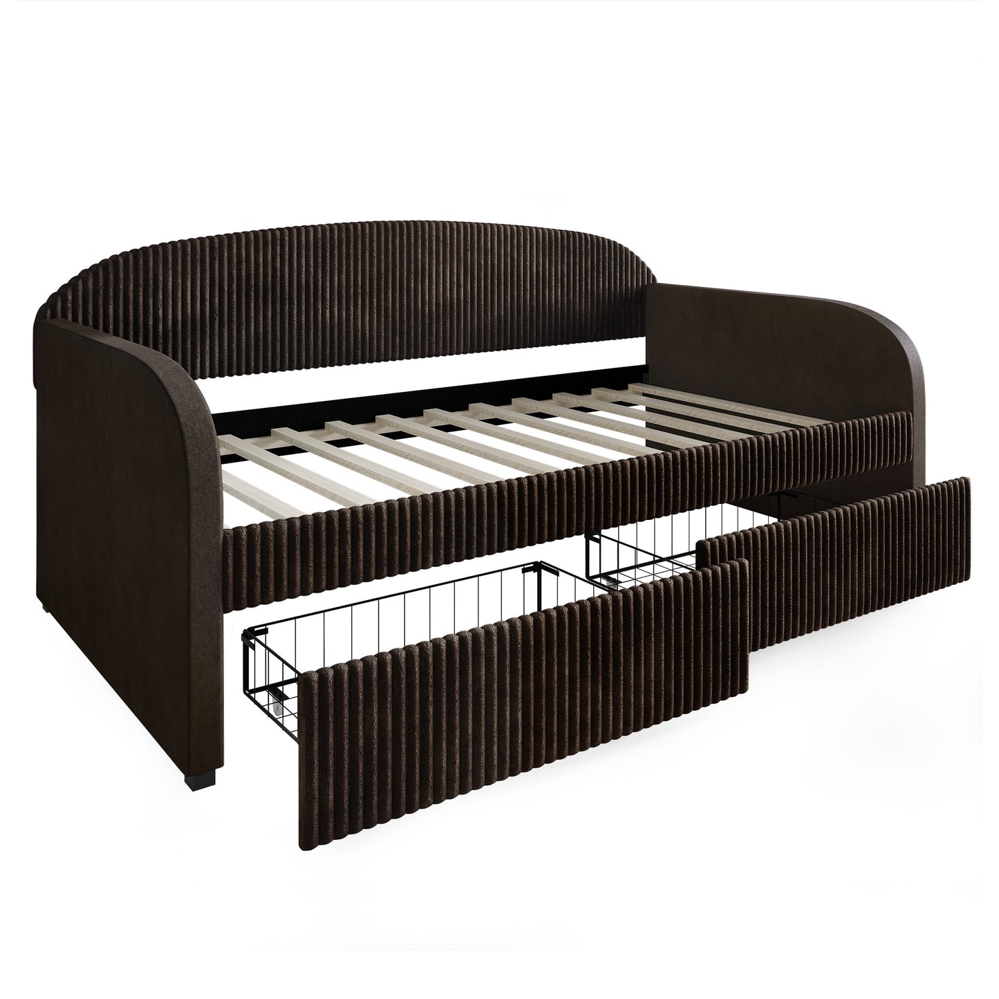 Kewell Corduroy Modern Velvet Twin Daybed