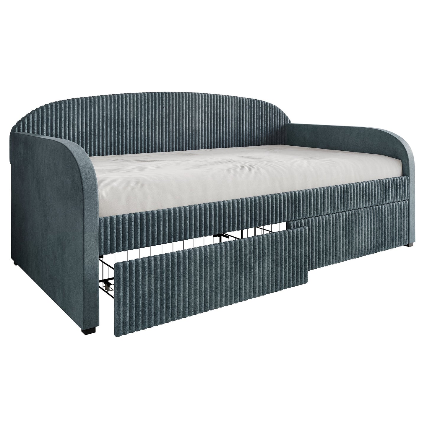 Kewell Corduroy Modern Velvet Twin Daybed
