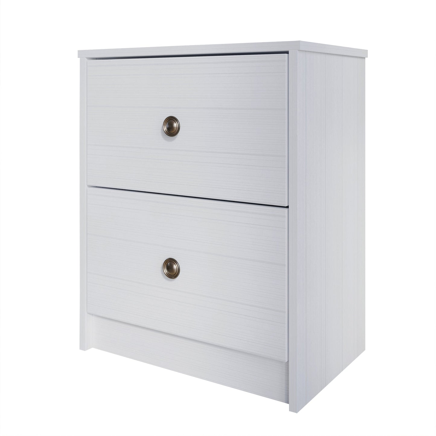 Erlend Clean-Lines Minimalist 2-Drawer Nightstand