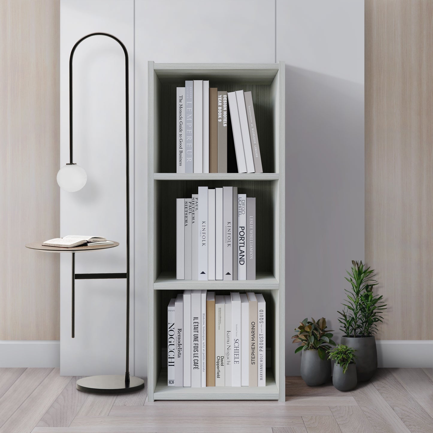 Machin Wooden 3-cube Shelves Bookcase