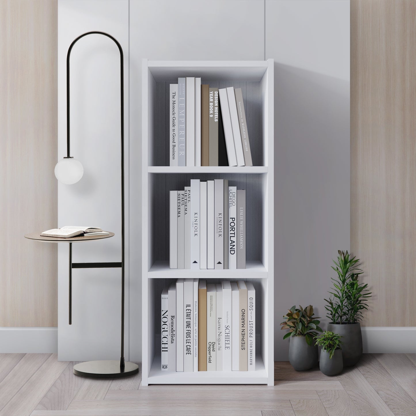 Machin Wooden 3-cube Shelves Bookcase