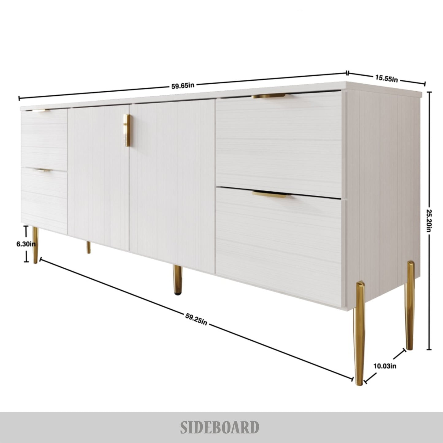 Tiniya Modern and Luxury Clean-Lines Sideboard