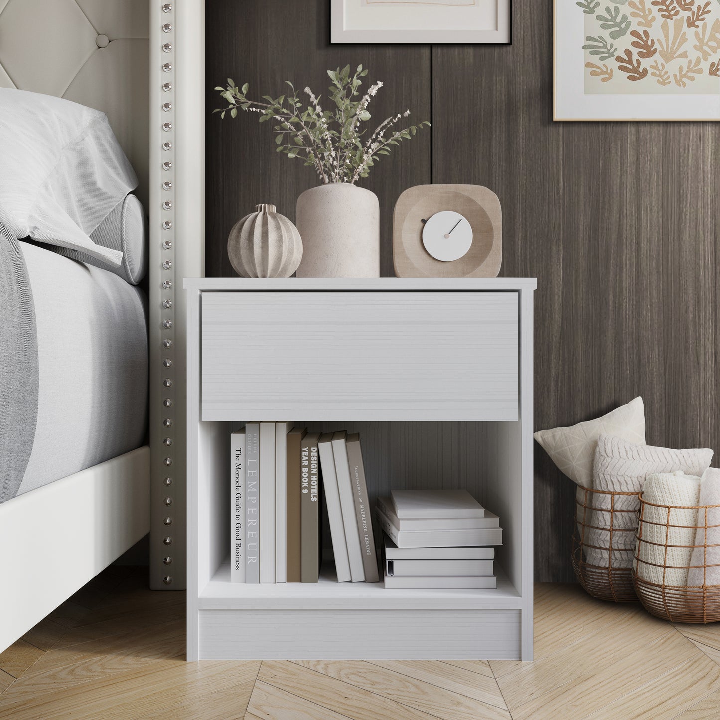 Pedri Clean-Lines One Drawer Nightstand