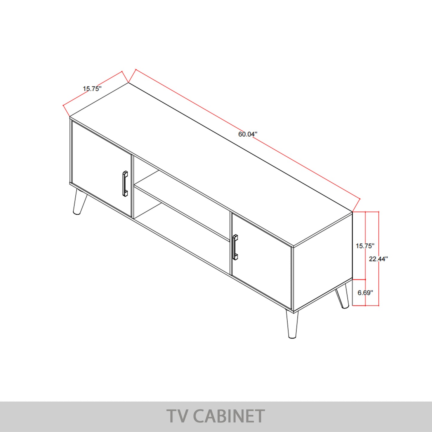 Hannelore 60-Inch TV Stand Console