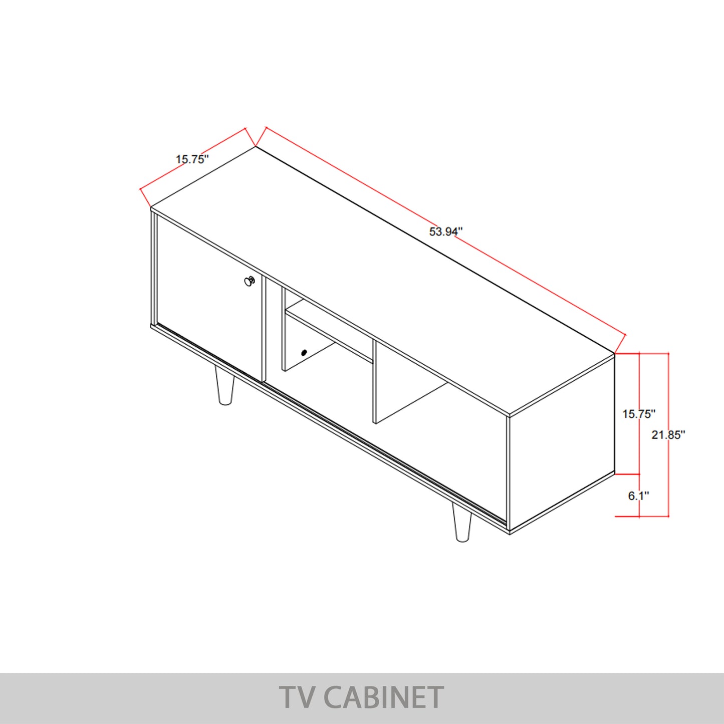 Hanh Mid-Century Modern TV Stand Console