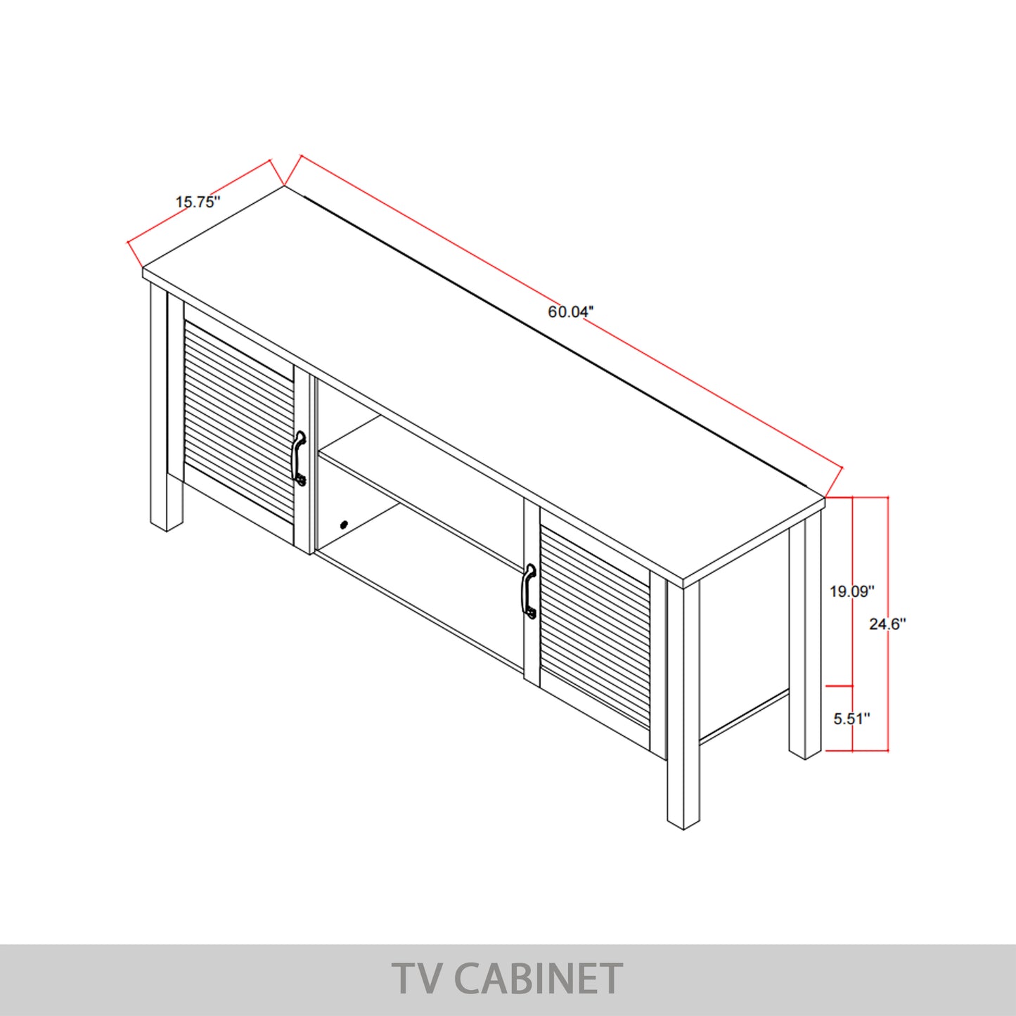 Laycey Vintage TV Stand Console